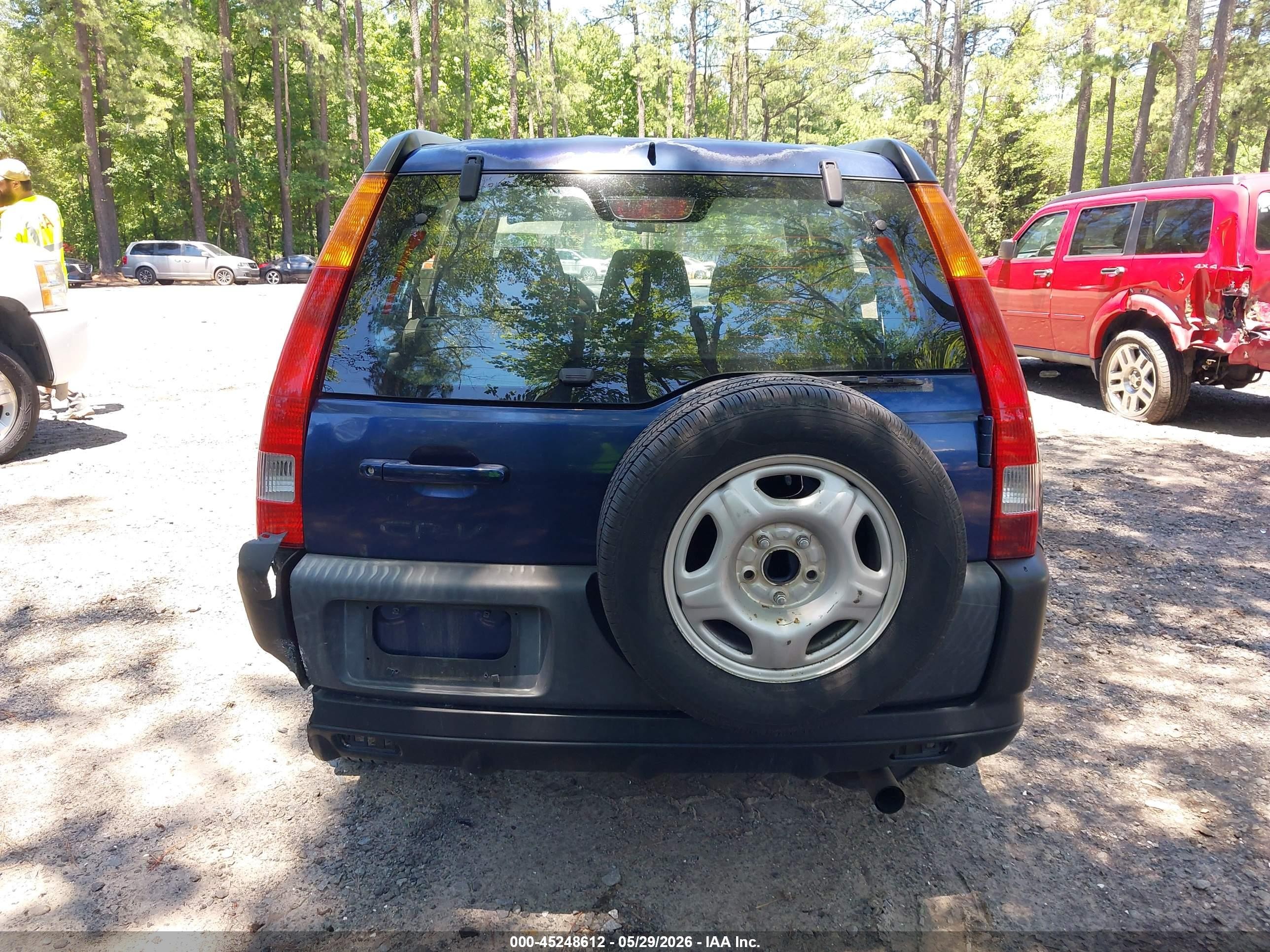 2004 Honda Cr-v Lx Blue vin: JHLRD68494C012922