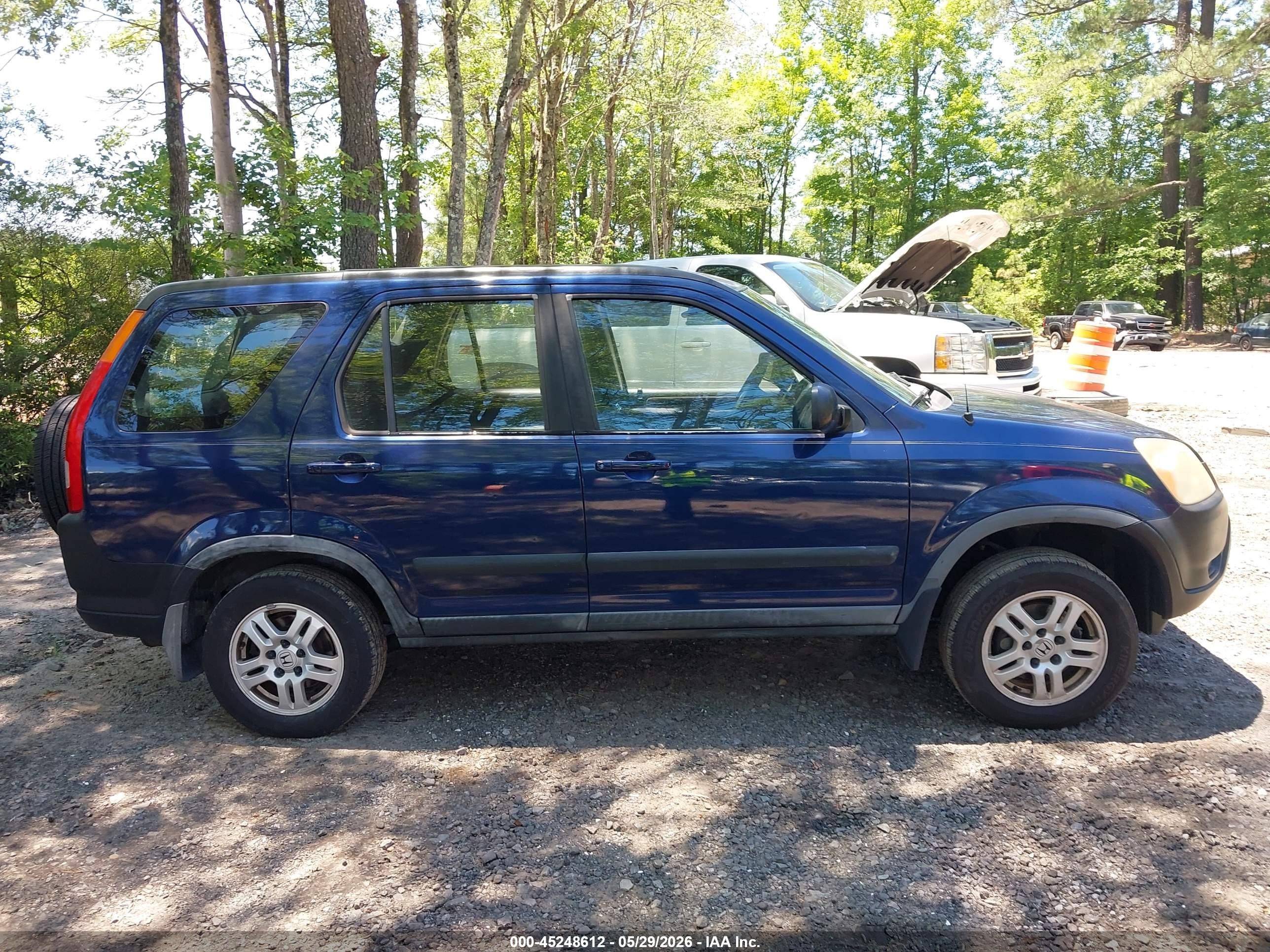 2004 Honda Cr-v Lx Blue vin: JHLRD68494C012922