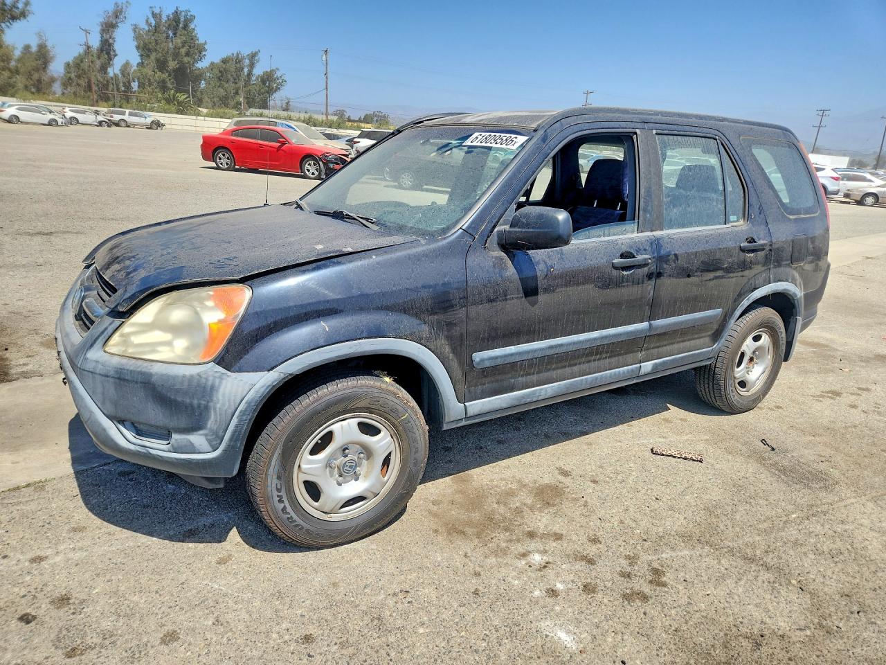 2004 Honda Cr-v Lx Black vin: JHLRD68494C013357
