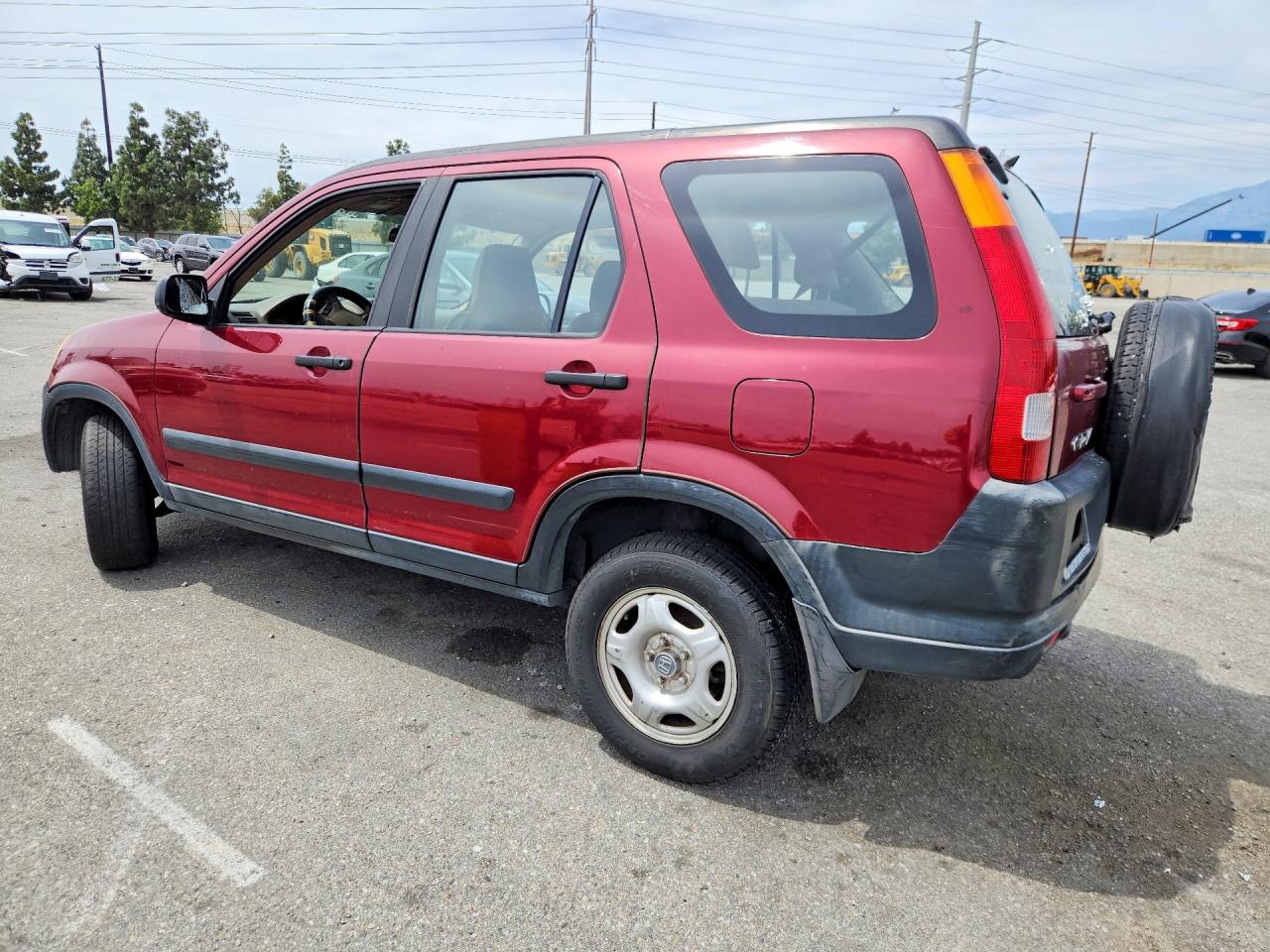 2002 Honda Cr-v Lx Burgundy vin: JHLRD684X2C006611