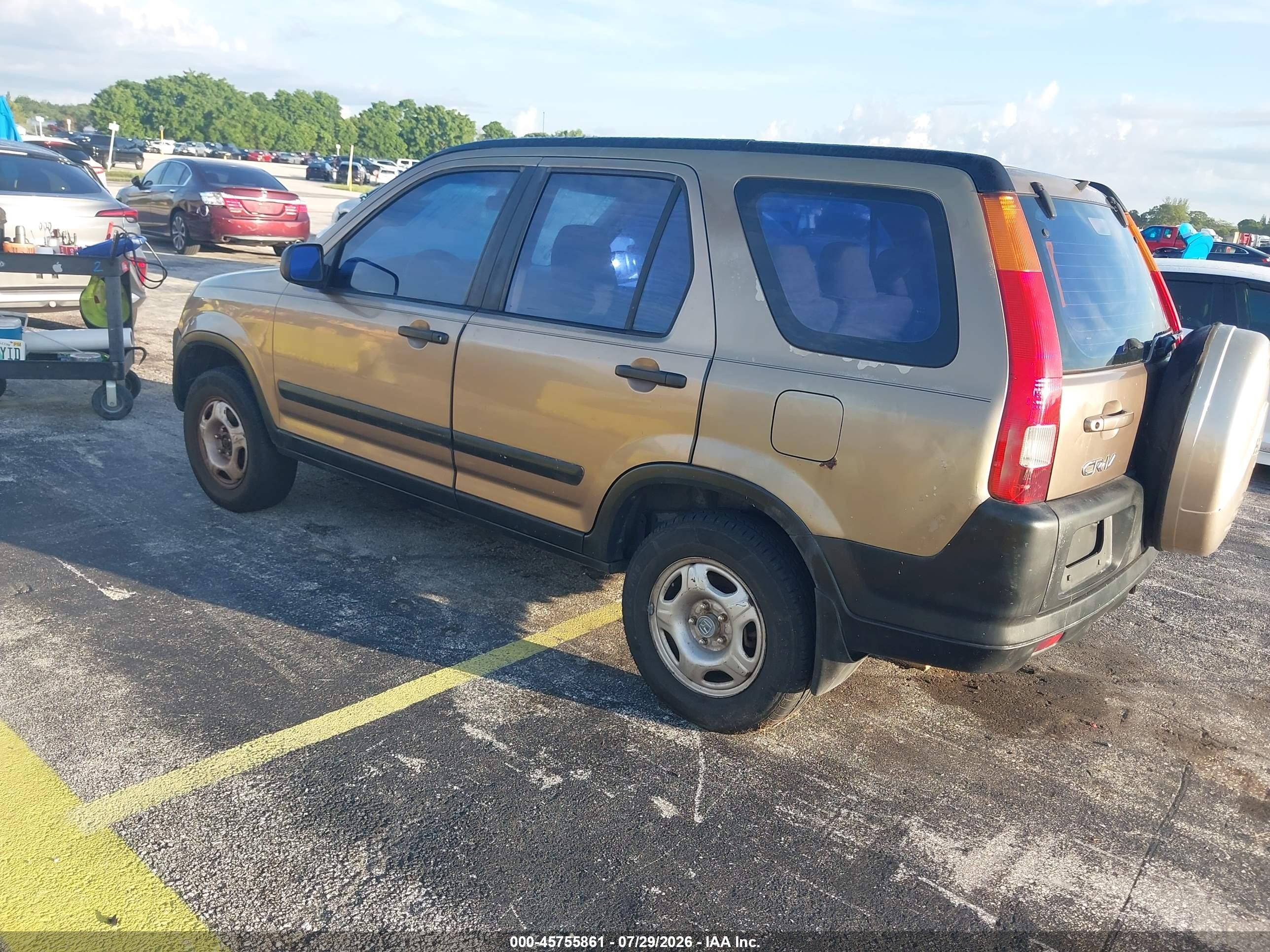 2002 Honda Cr-v Lx Коричневый vin: JHLRD684X2C022520