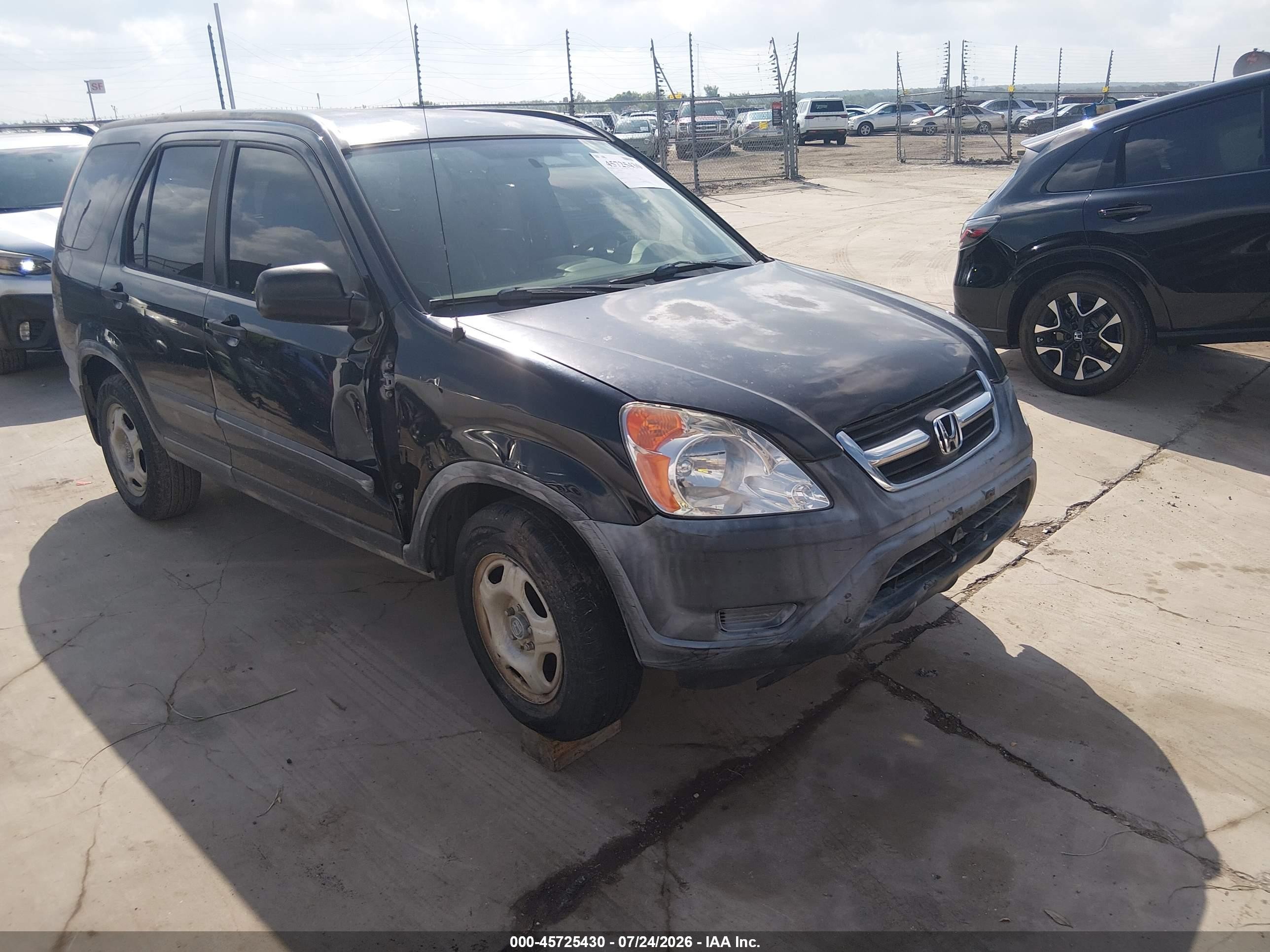 2002 Honda Cr-v Lx Black vin: JHLRD684X2C025112