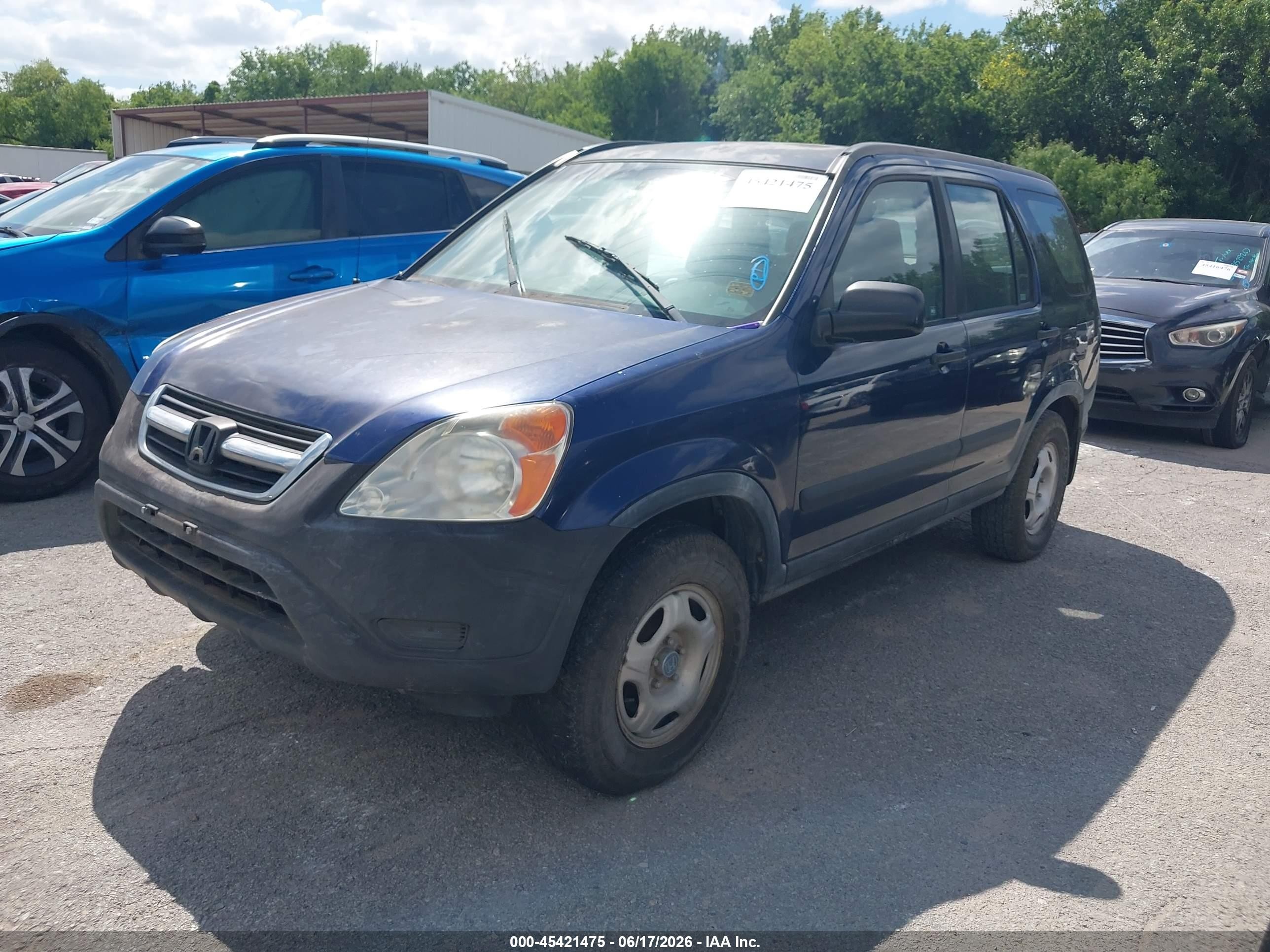 2003 Honda Cr-v Lx Синий vin: JHLRD684X3C006271