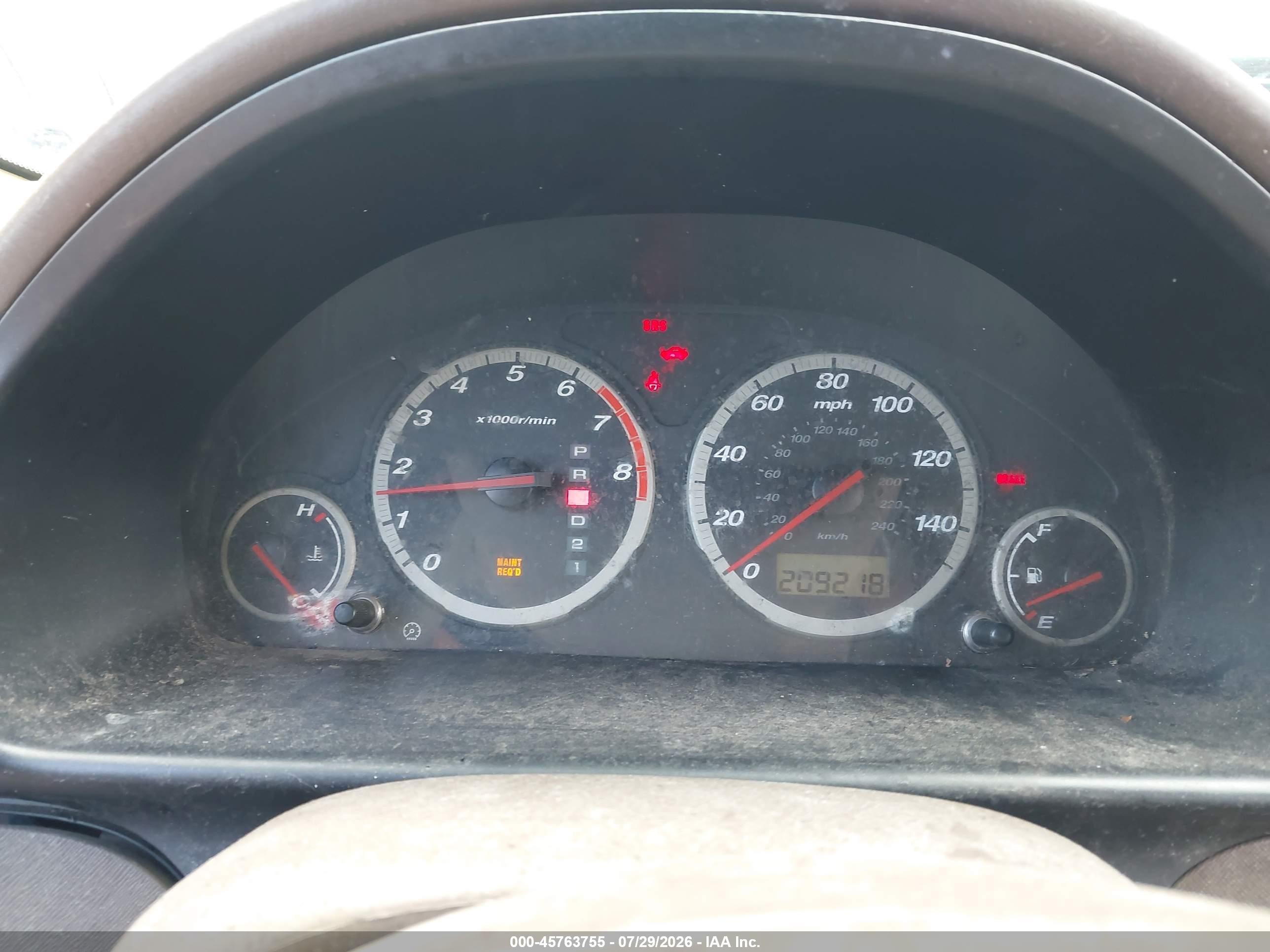 2003 Honda Cr-v Lx Green vin: JHLRD684X3C012720