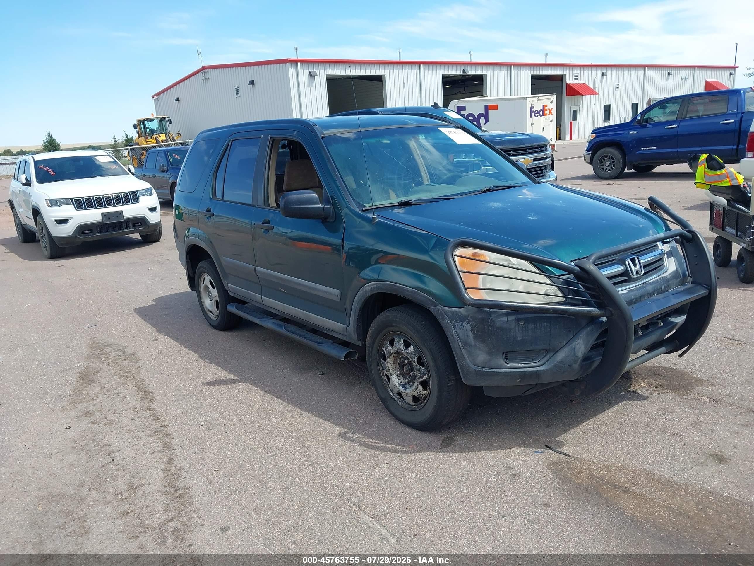 2003 Honda Cr-v Lx Green vin: JHLRD684X3C012720