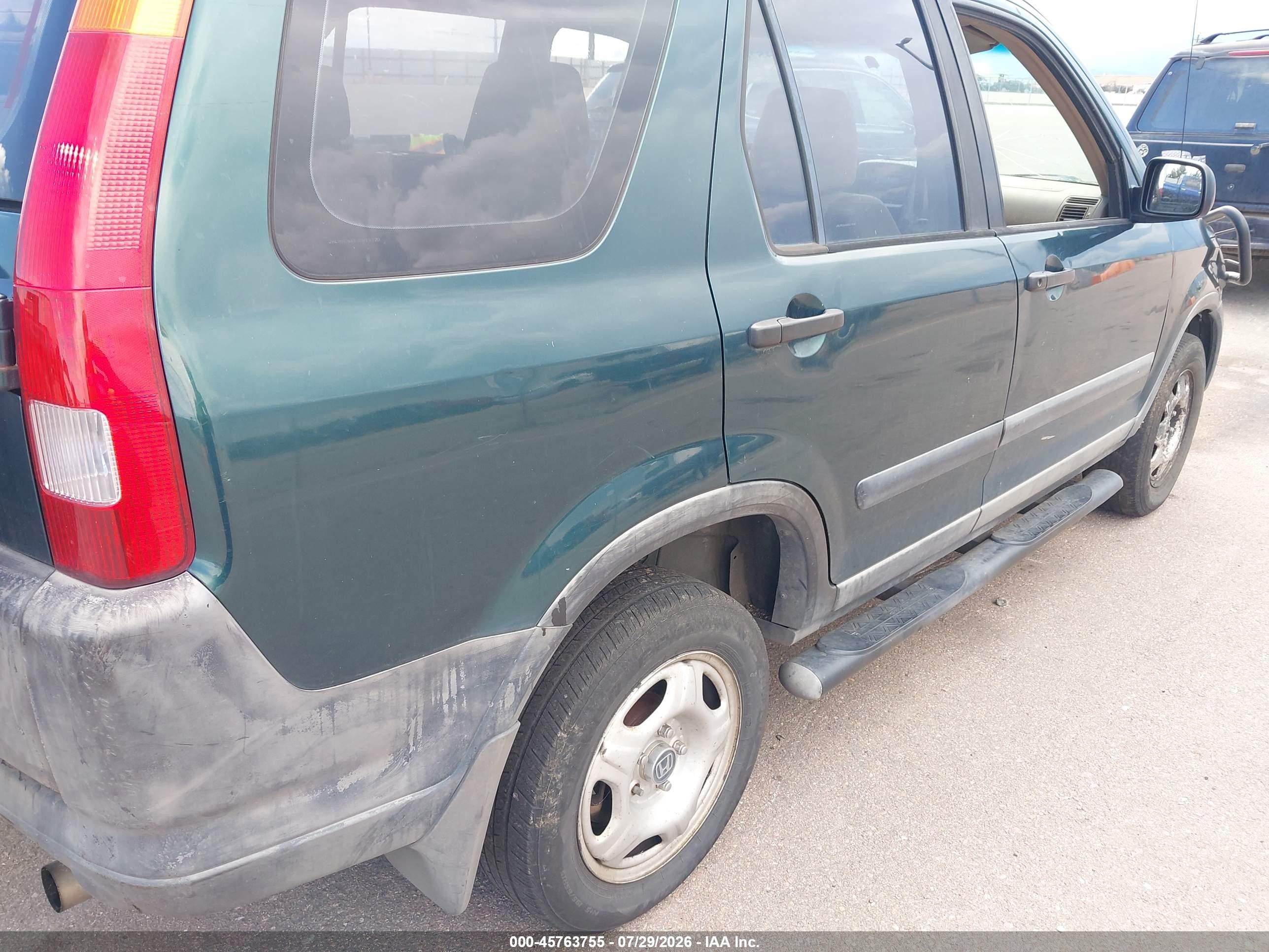 2003 Honda Cr-v Lx Green vin: JHLRD684X3C012720
