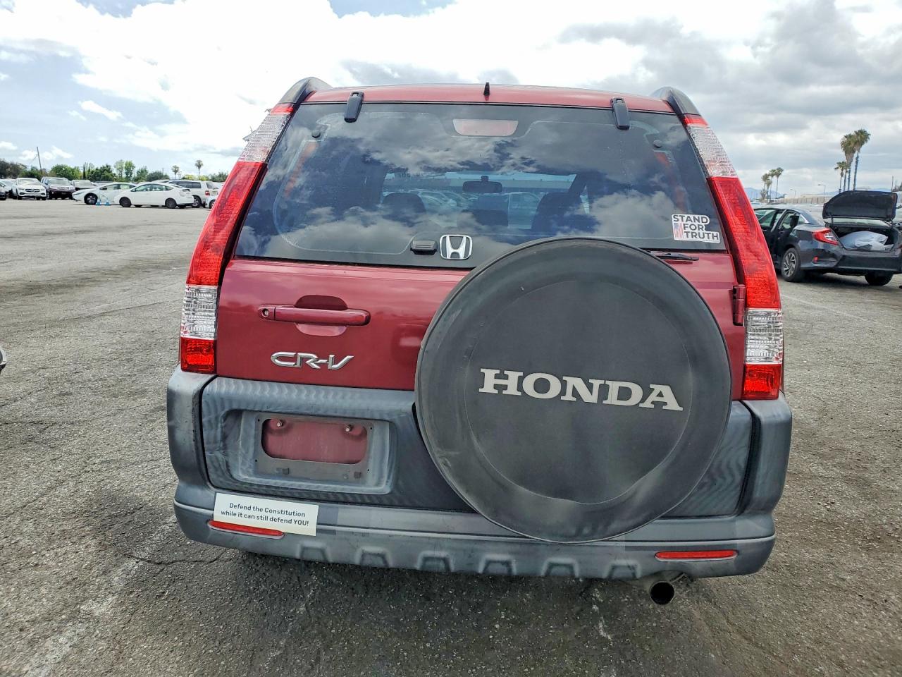 2005 Honda Cr-v Lx Burgundy vin: JHLRD68505C012771