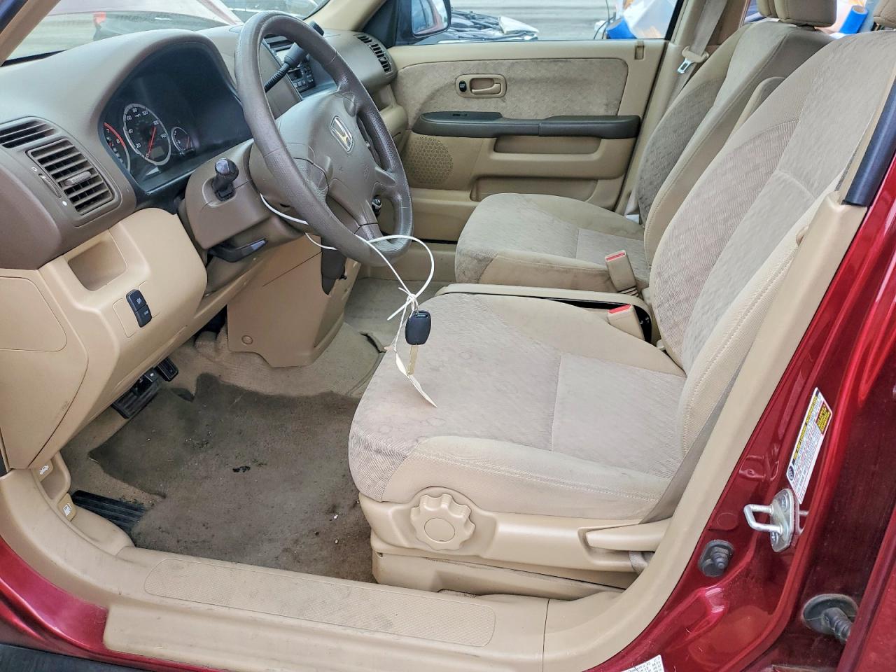 2005 Honda Cr-v Lx Burgundy vin: JHLRD68505C012771