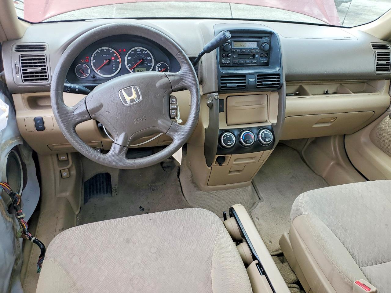 2005 Honda Cr-v Lx Burgundy vin: JHLRD68505C012771