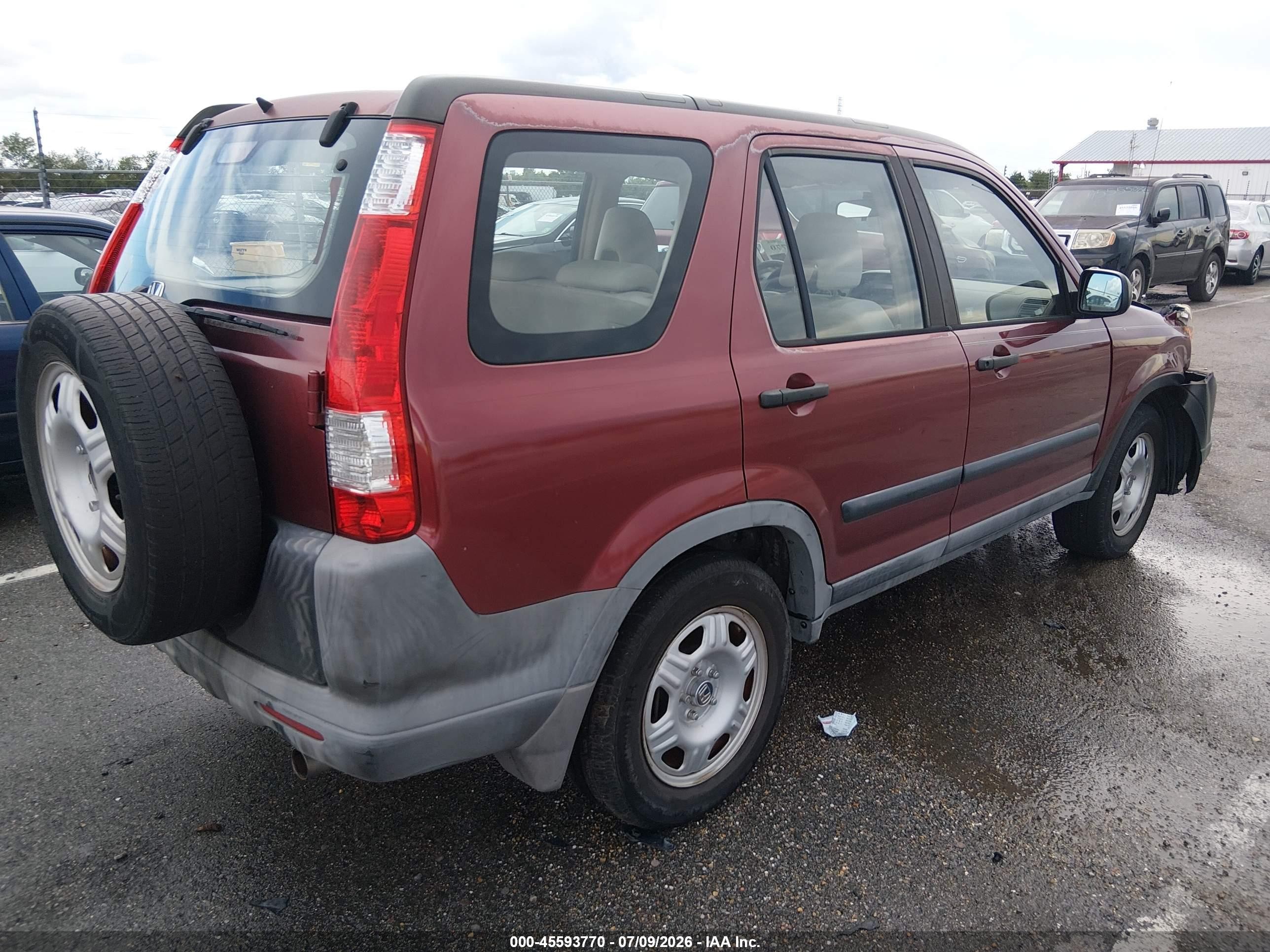 2006 Honda Cr-v Lx Red vin: JHLRD68506C011041