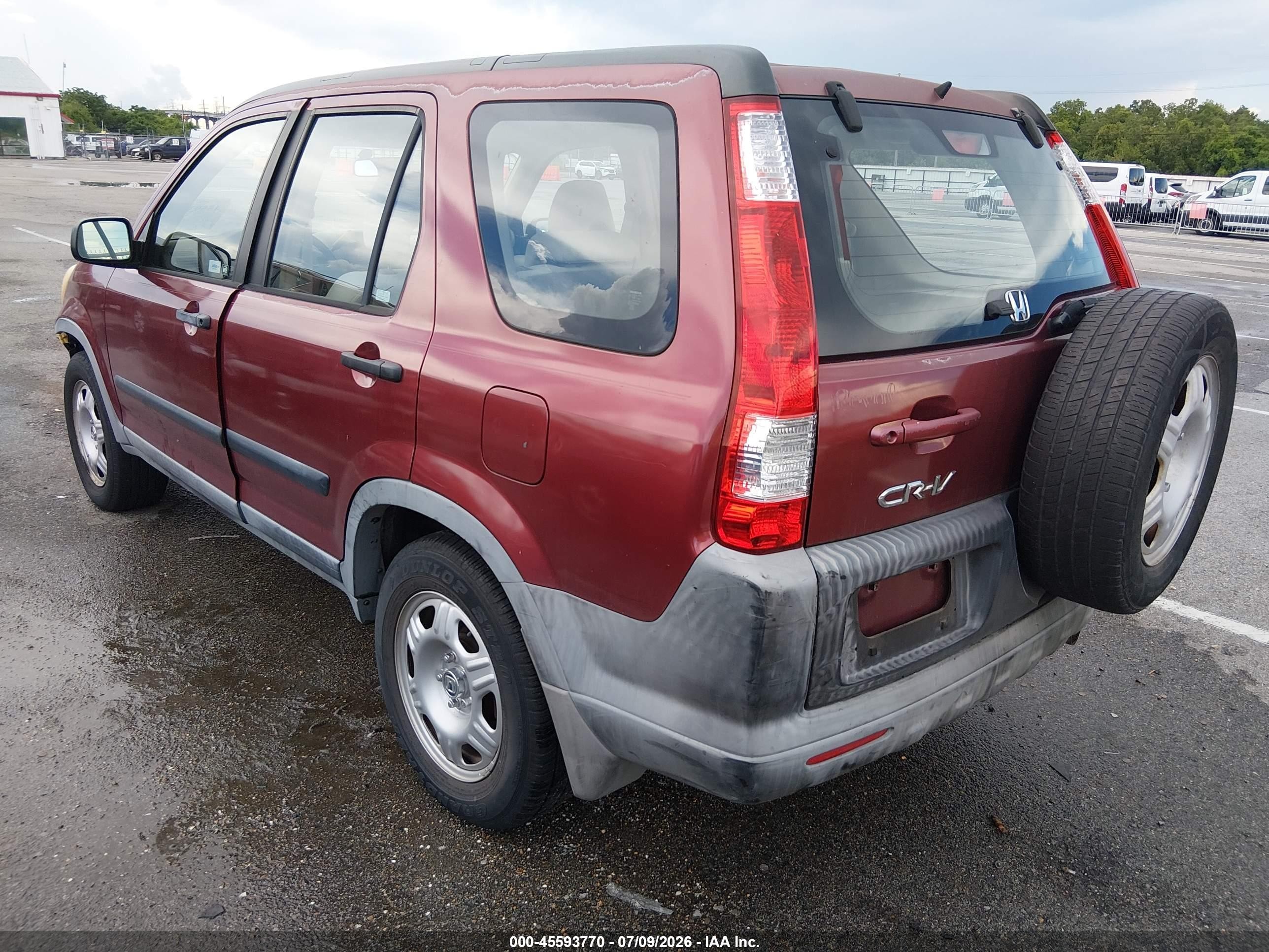 2006 Honda Cr-v Lx Red vin: JHLRD68506C011041