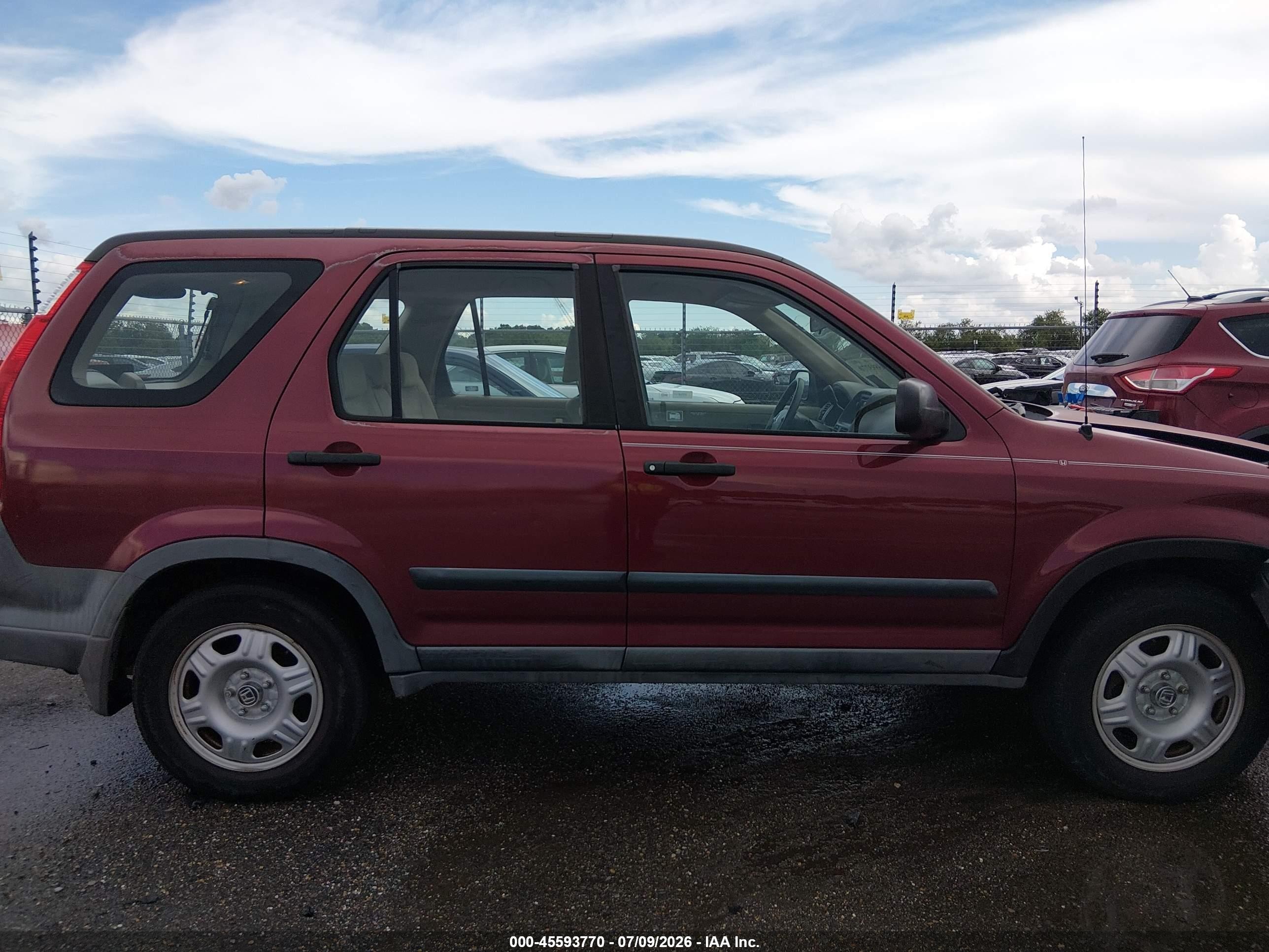 2006 Honda Cr-v Lx Red vin: JHLRD68506C011041