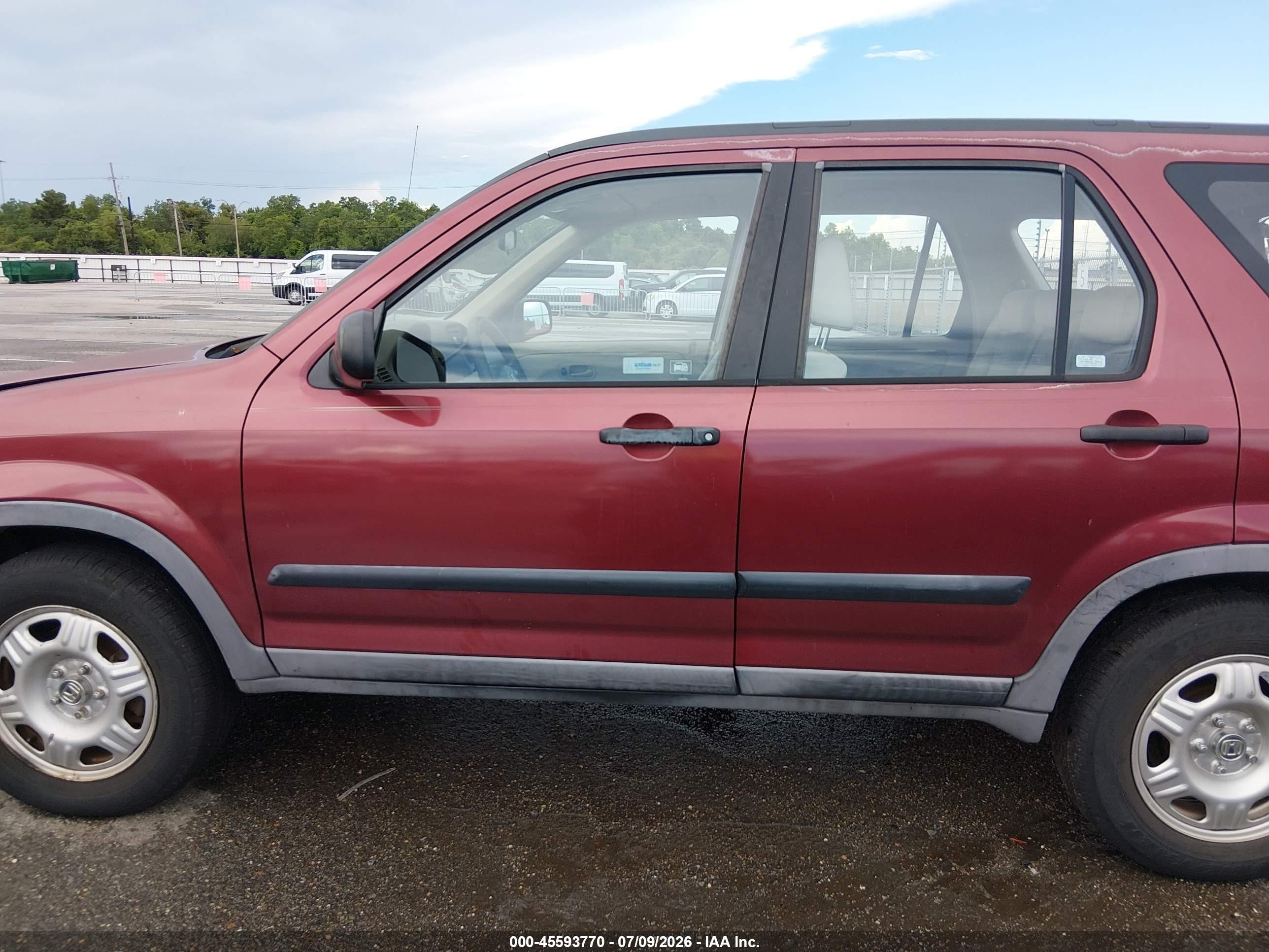 2006 Honda Cr-v Lx Red vin: JHLRD68506C011041