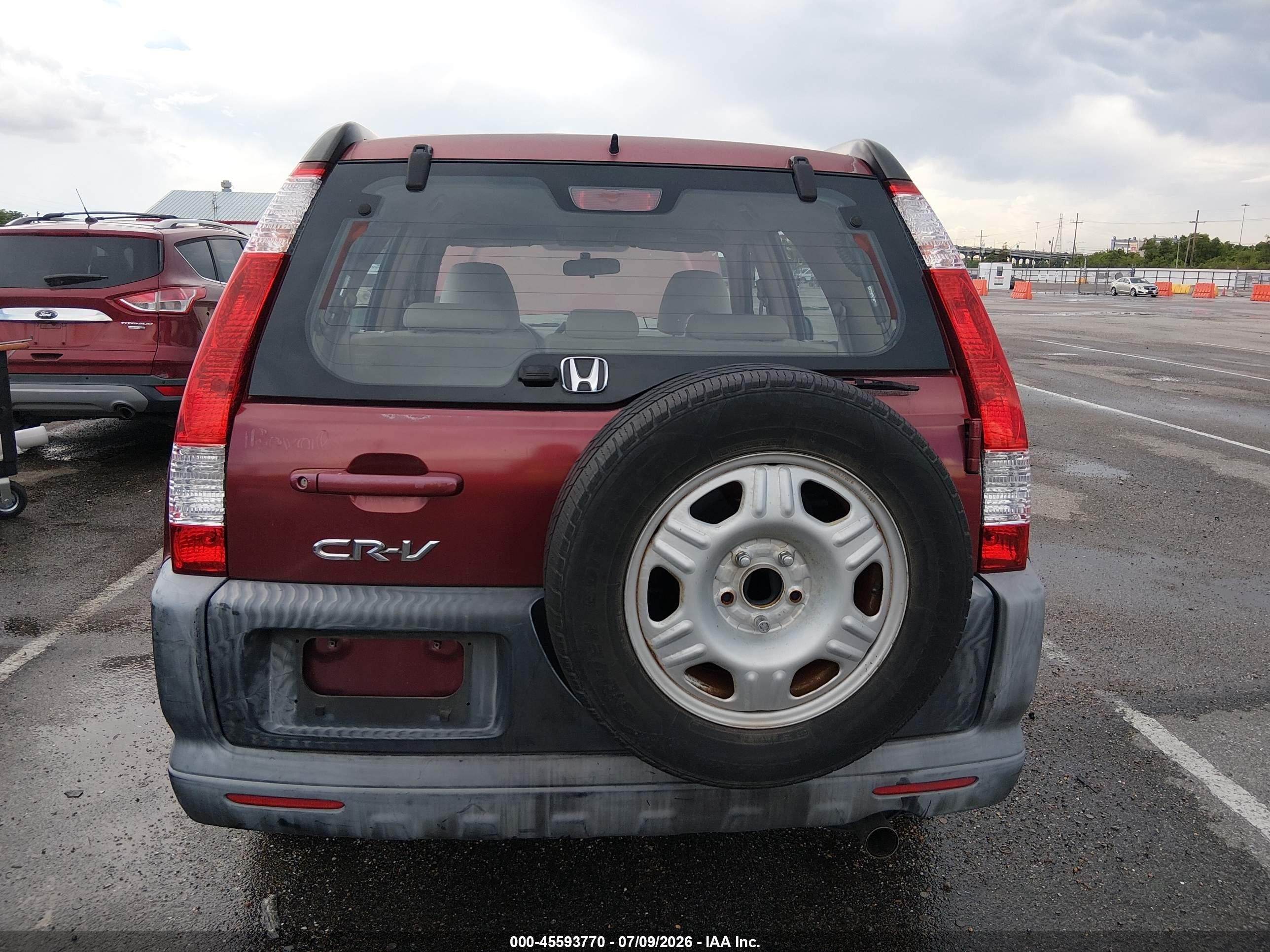 2006 Honda Cr-v Lx Red vin: JHLRD68506C011041