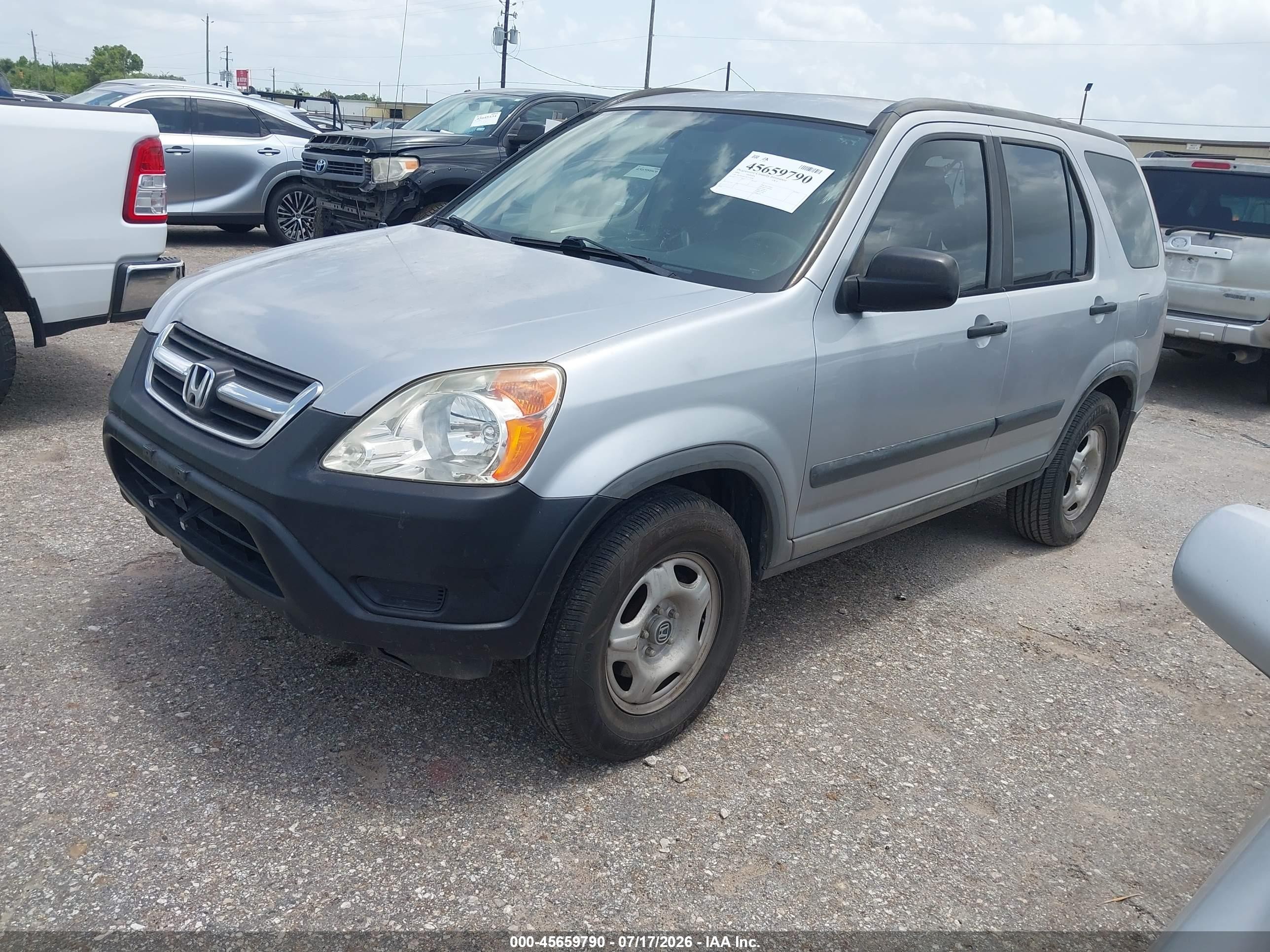 2004 Honda Cr-v Lx Silver vin: JHLRD68514C011658