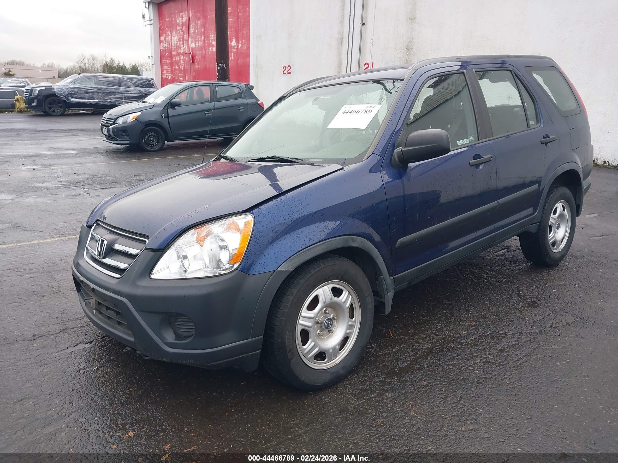 2005 Honda Cr-v Lx Синий vin: JHLRD68515C007630