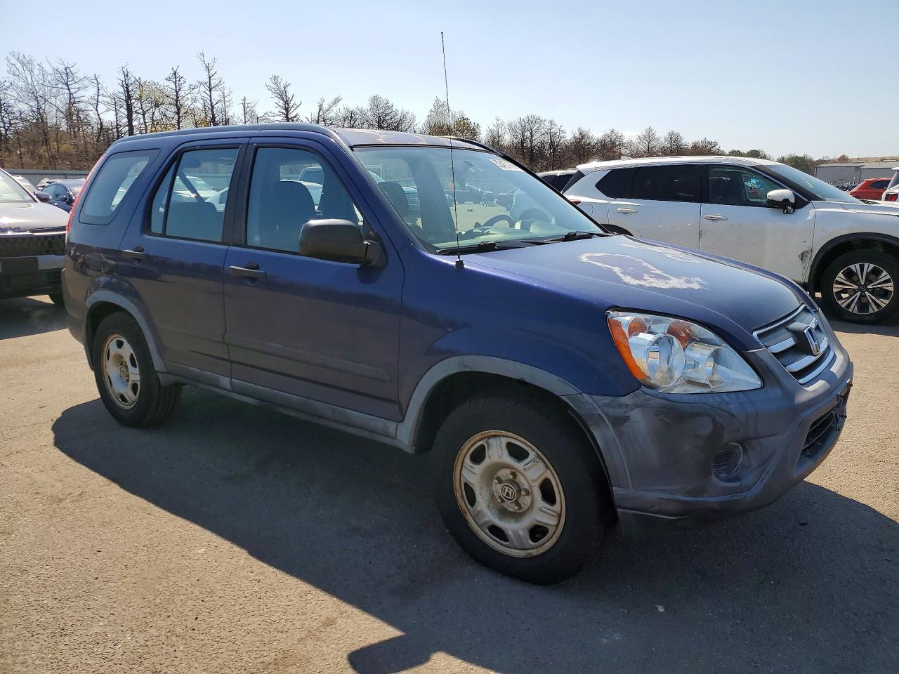 2005 Honda Cr-v Lx Синий vin: JHLRD68515C011953