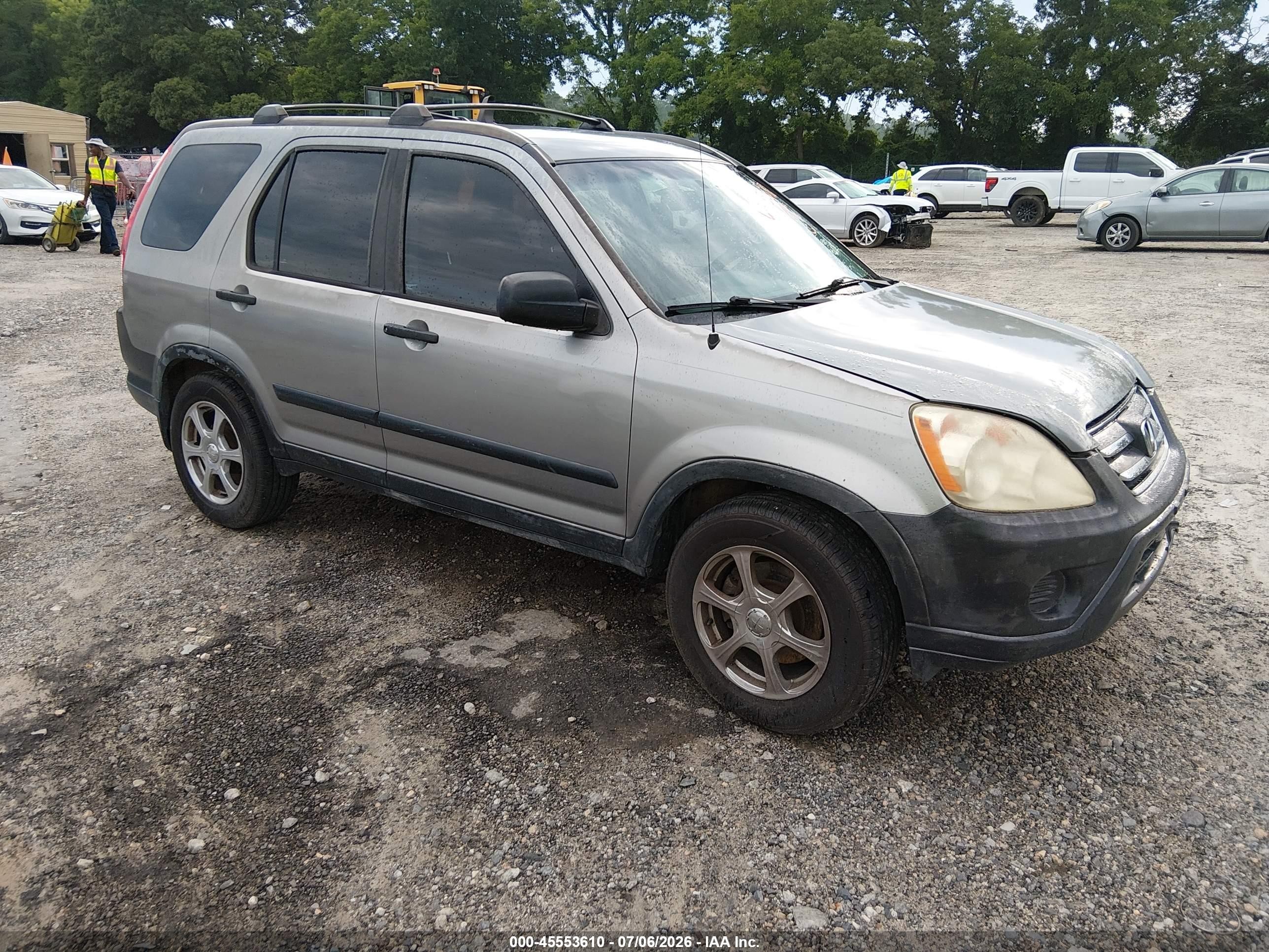 2005 Honda Cr-v Lx Gray vin: JHLRD68515C013783