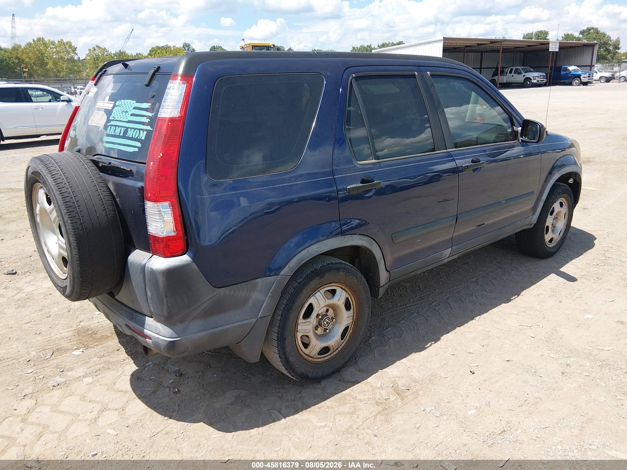 2005 Honda Cr-v Lx Blue vin: JHLRD68515C015856