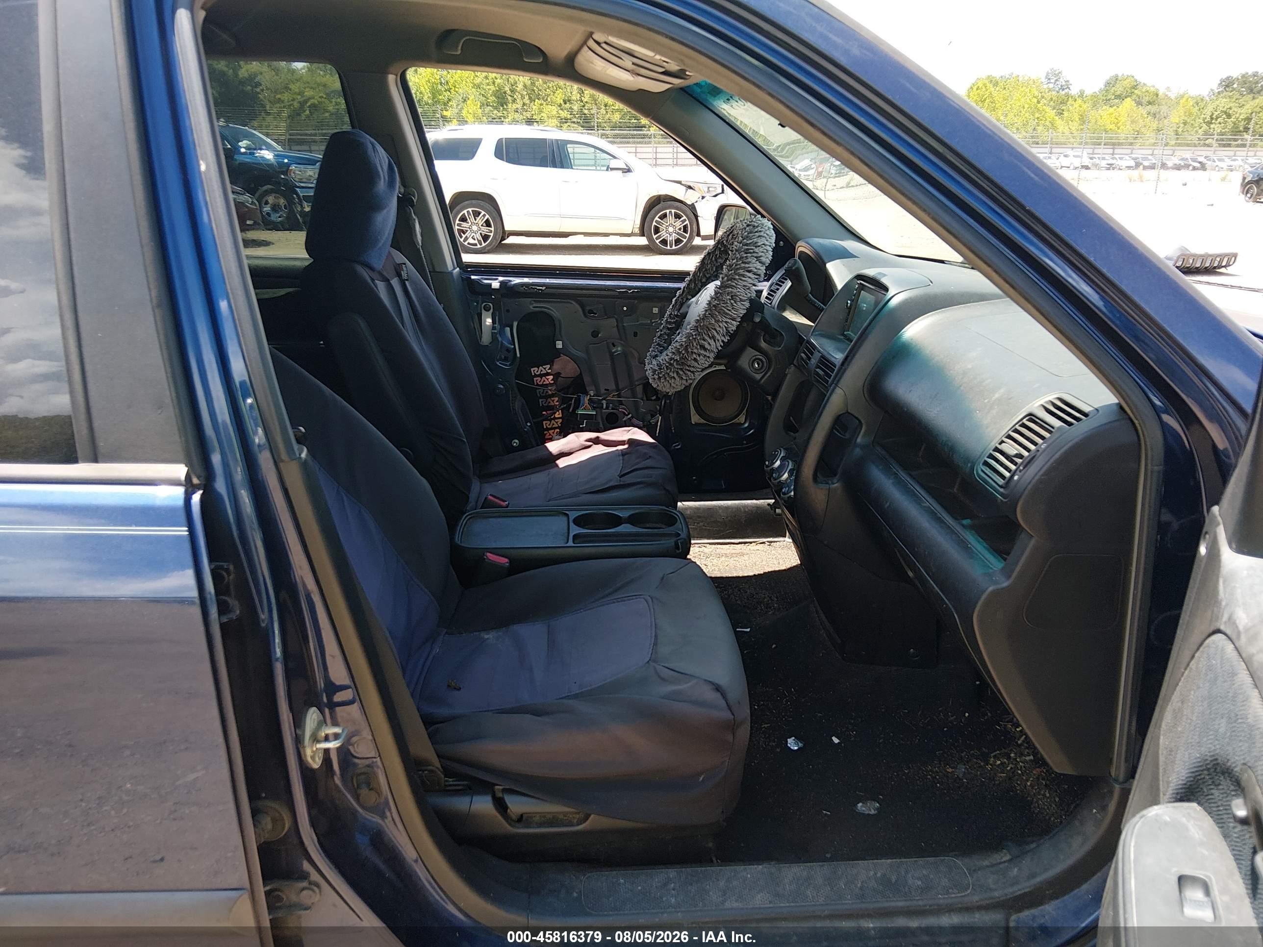 2005 Honda Cr-v Lx Blue vin: JHLRD68515C015856
