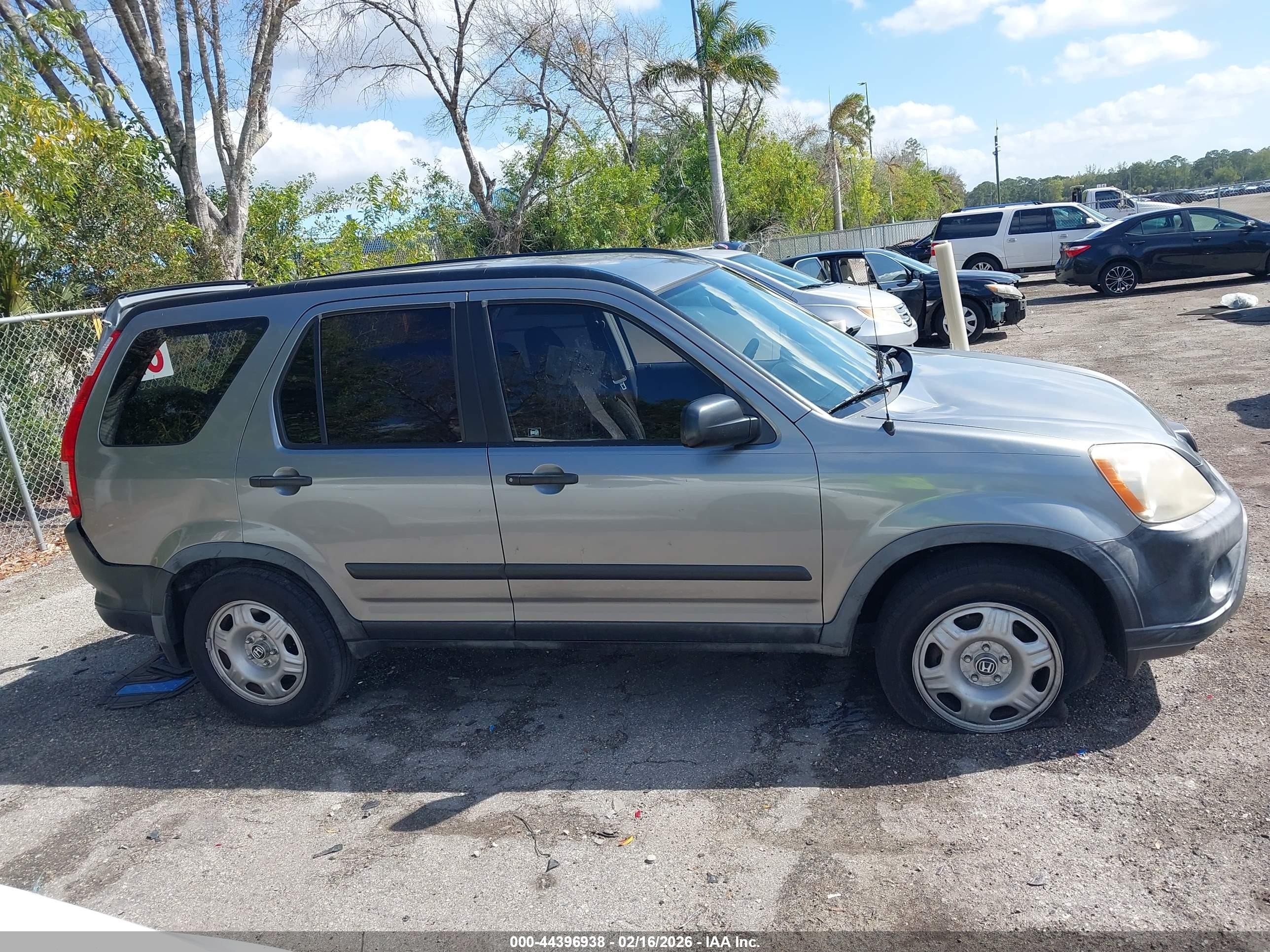2006 Honda Cr-v Lx Gray vin: JHLRD68516C024414