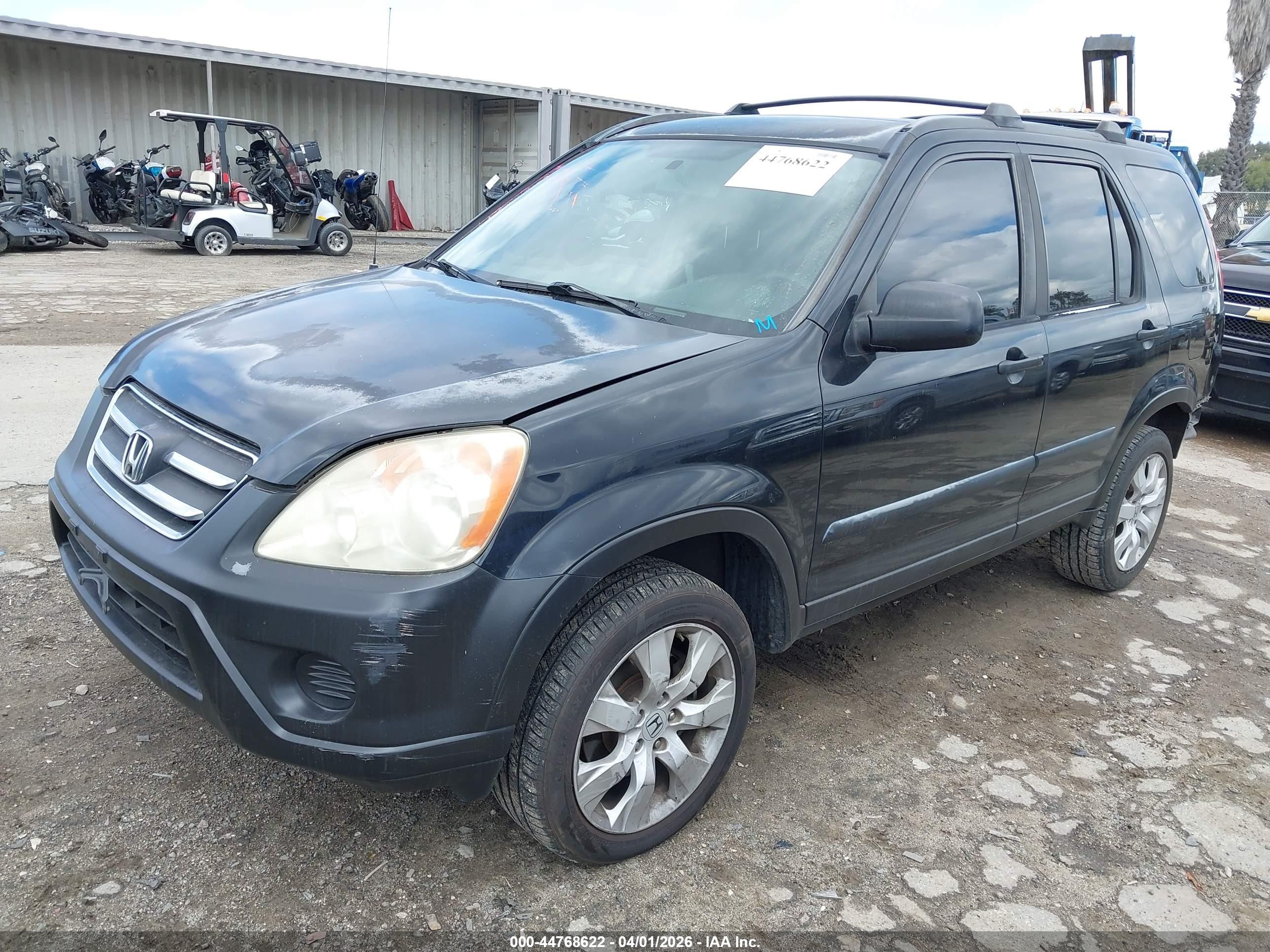 2005 Honda Cr-v Lx Black vin: JHLRD68525C010133