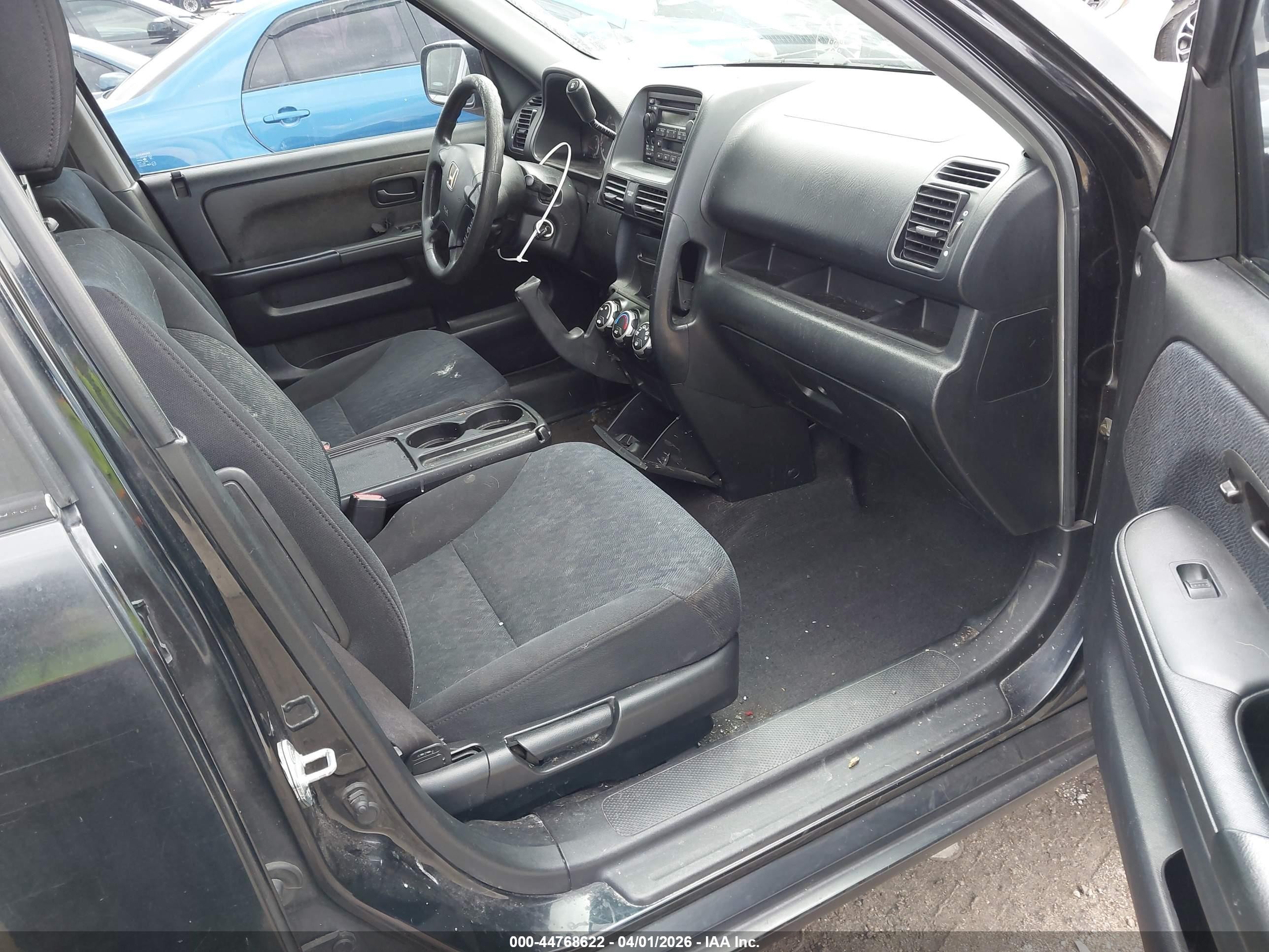 2005 Honda Cr-v Lx Black vin: JHLRD68525C010133