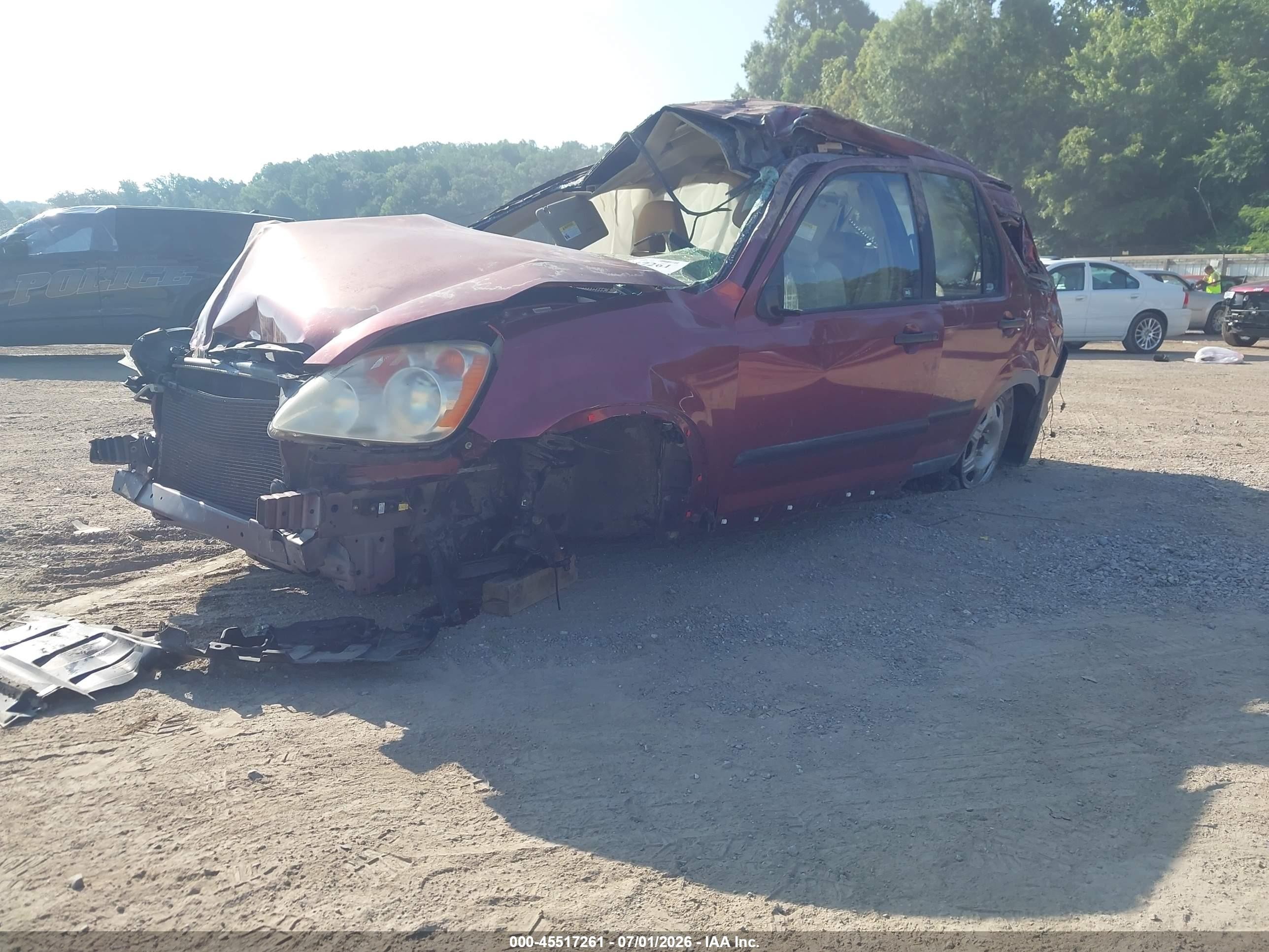 2005 Honda Cr-v Lx Red vin: JHLRD68525C010696