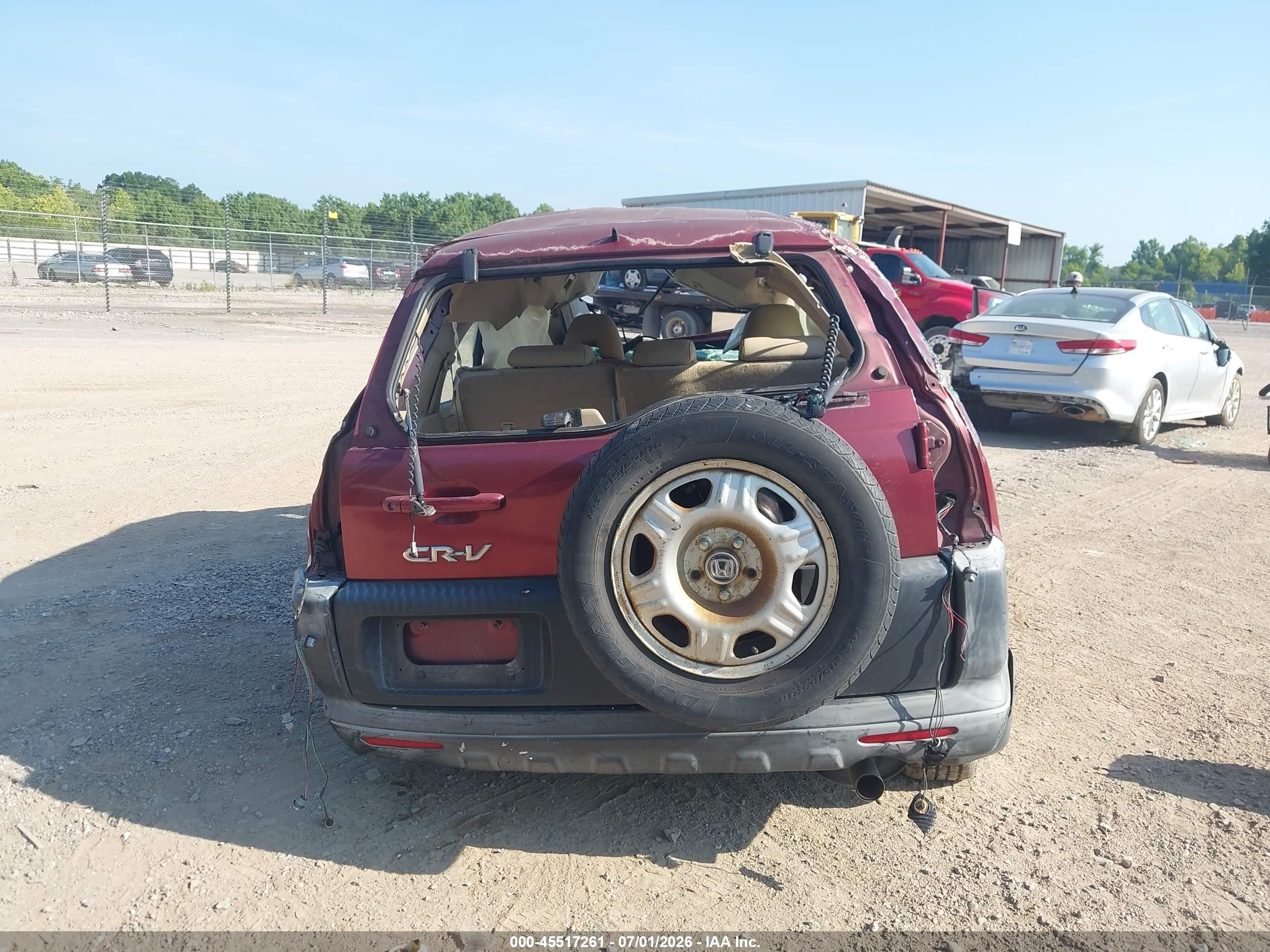 2005 Honda Cr-v Lx Red vin: JHLRD68525C010696