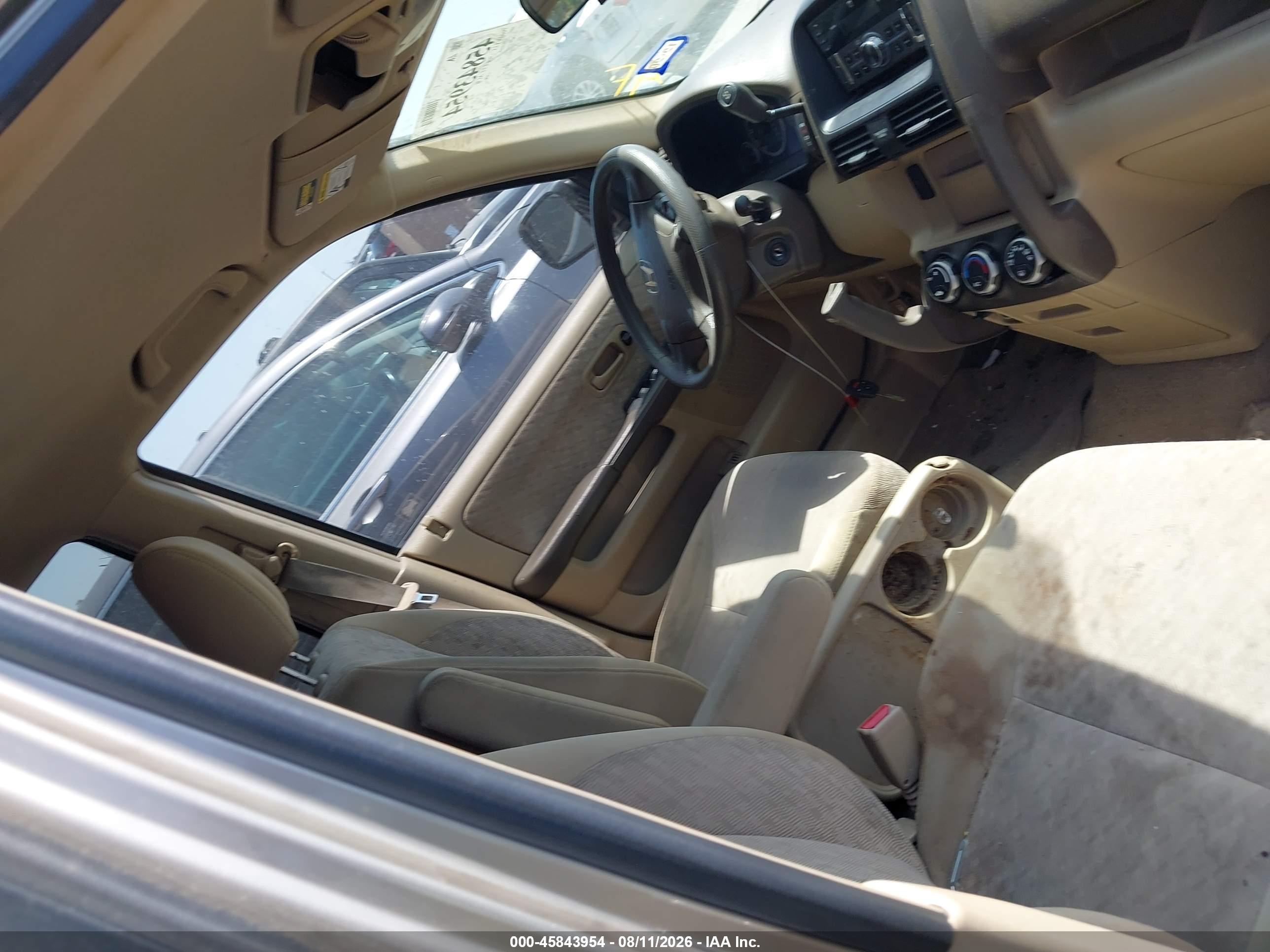 2005 Honda Cr-v Lx Beige vin: JHLRD68525C016000