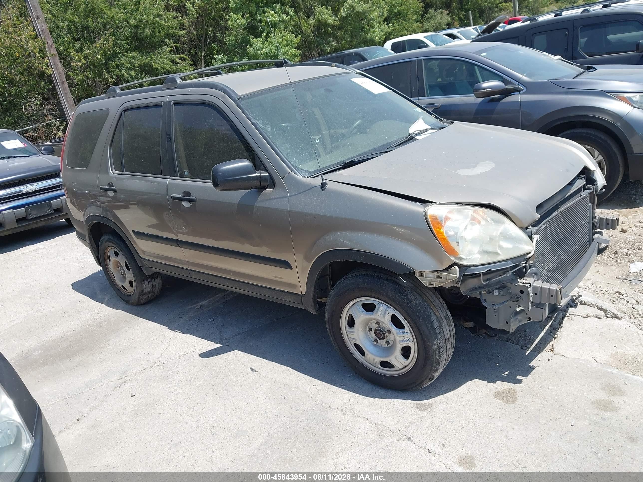 2005 Honda Cr-v Lx Beige vin: JHLRD68525C016000