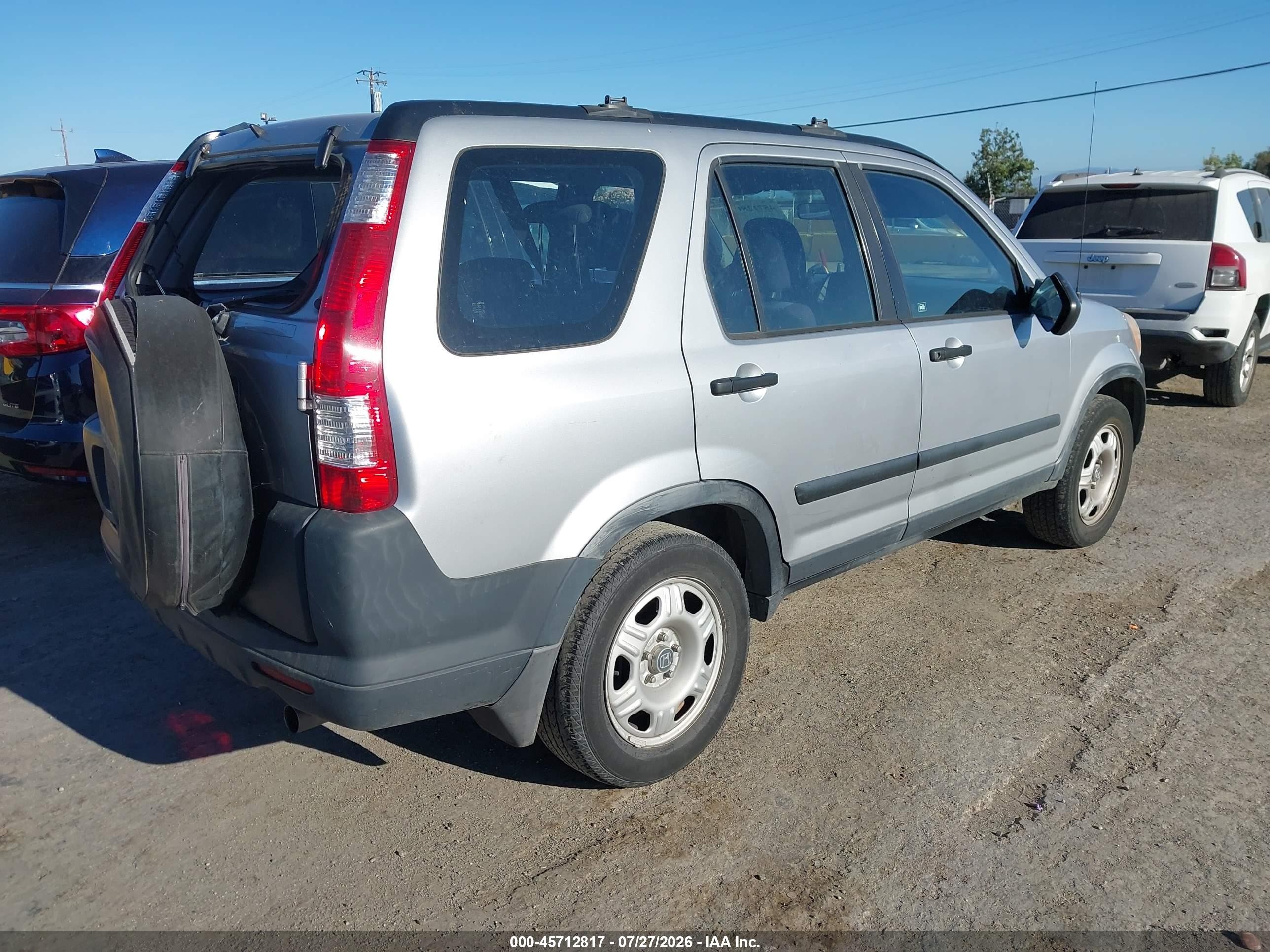 2005 Honda Cr-v Lx Gray vin: JHLRD68525C018619