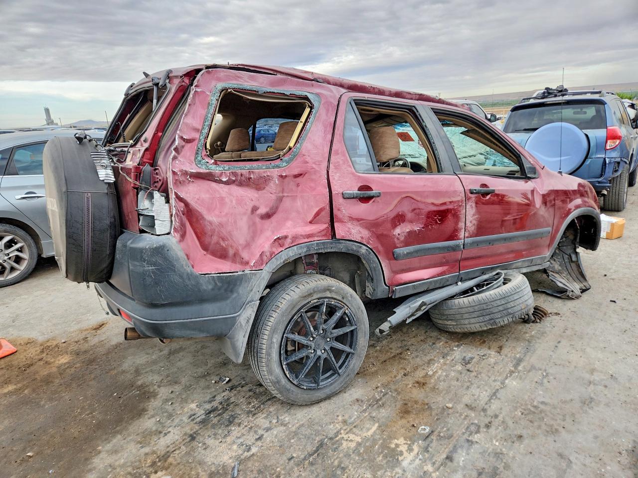 2004 Honda Cr-v Lx Red vin: JHLRD68534C013492