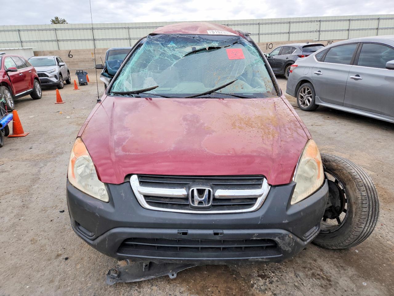 2004 Honda Cr-v Lx Red vin: JHLRD68534C013492