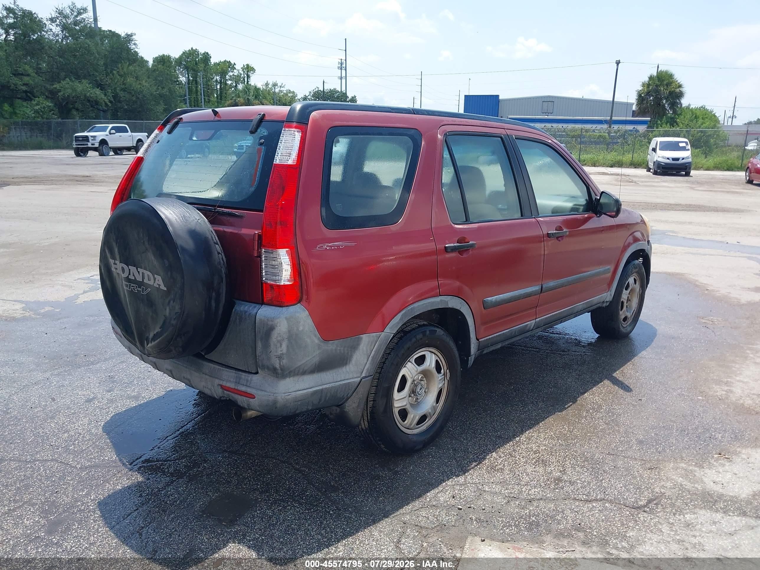 2005 Honda Cr-v Lx Red vin: JHLRD68545C009484