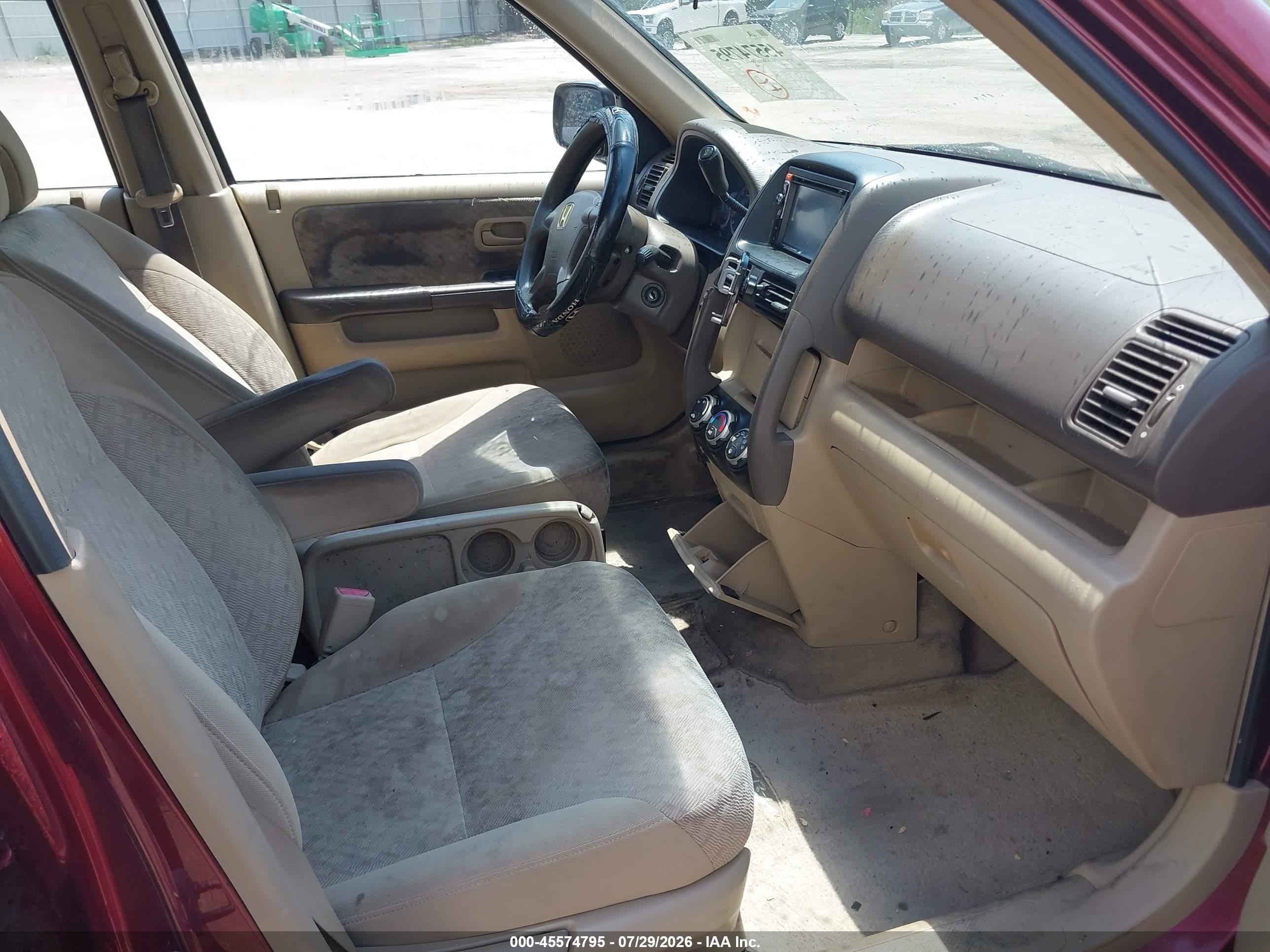2005 Honda Cr-v Lx Red vin: JHLRD68545C009484