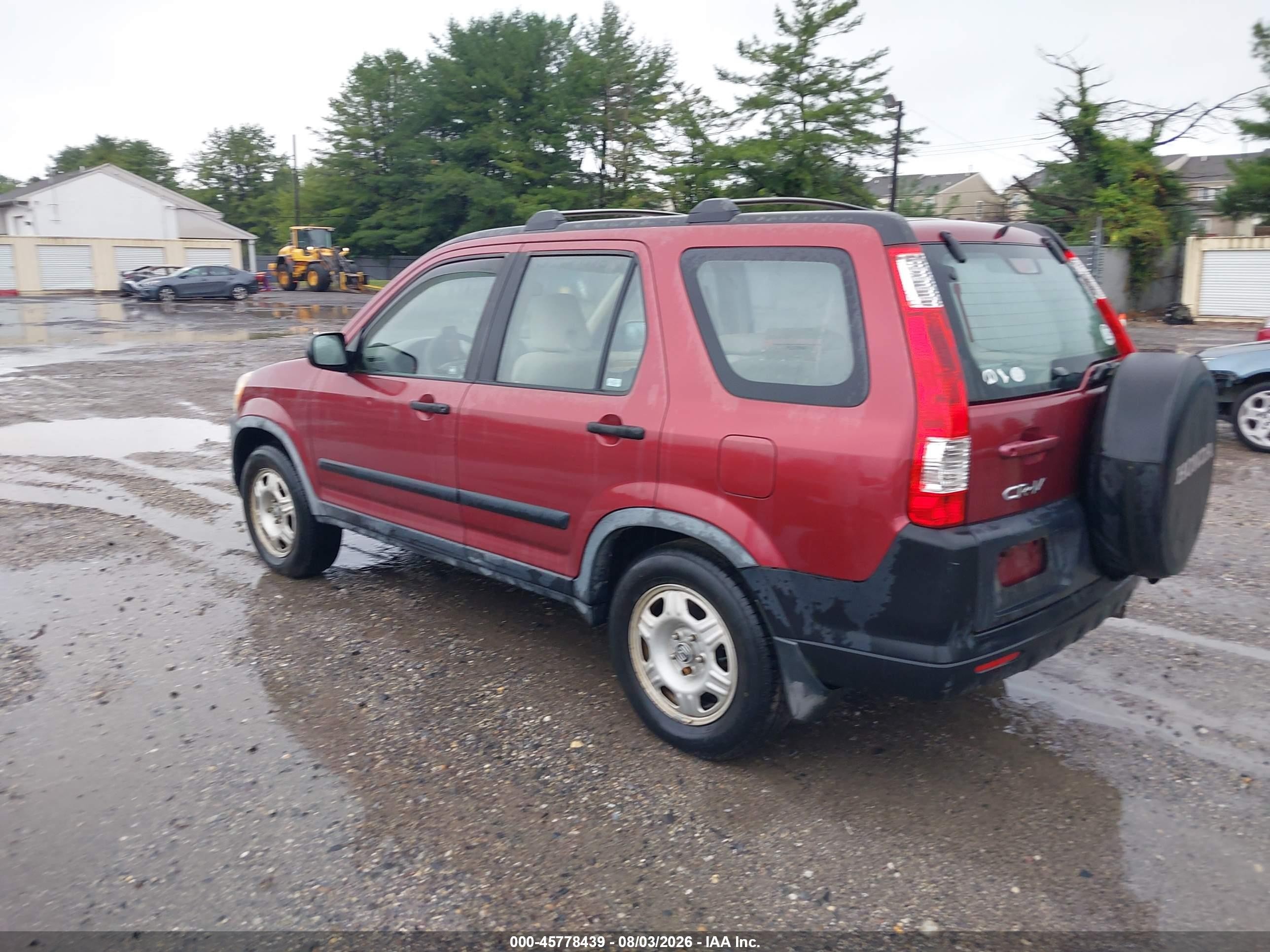 2005 Honda Cr-v Lx Burgundy vin: JHLRD68545C010392