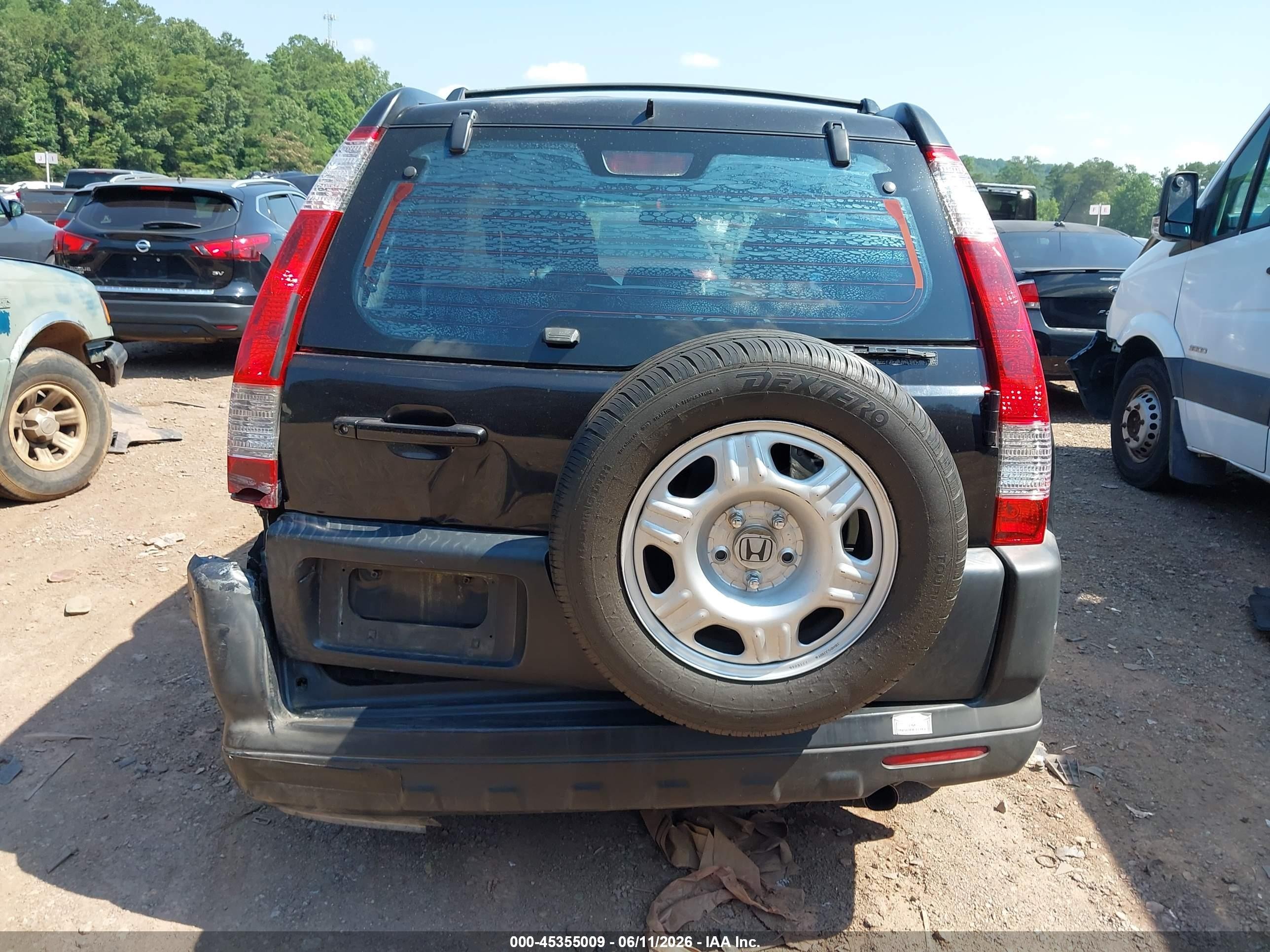 2006 Honda Cr-v Lx Black vin: JHLRD68546C006229