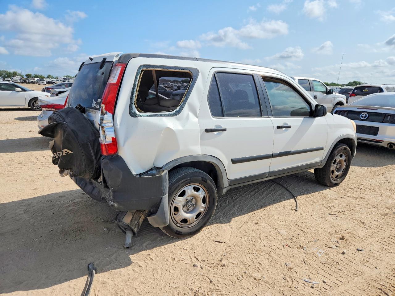 2005 Honda Cr-v Lx White vin: JHLRD68565C017053