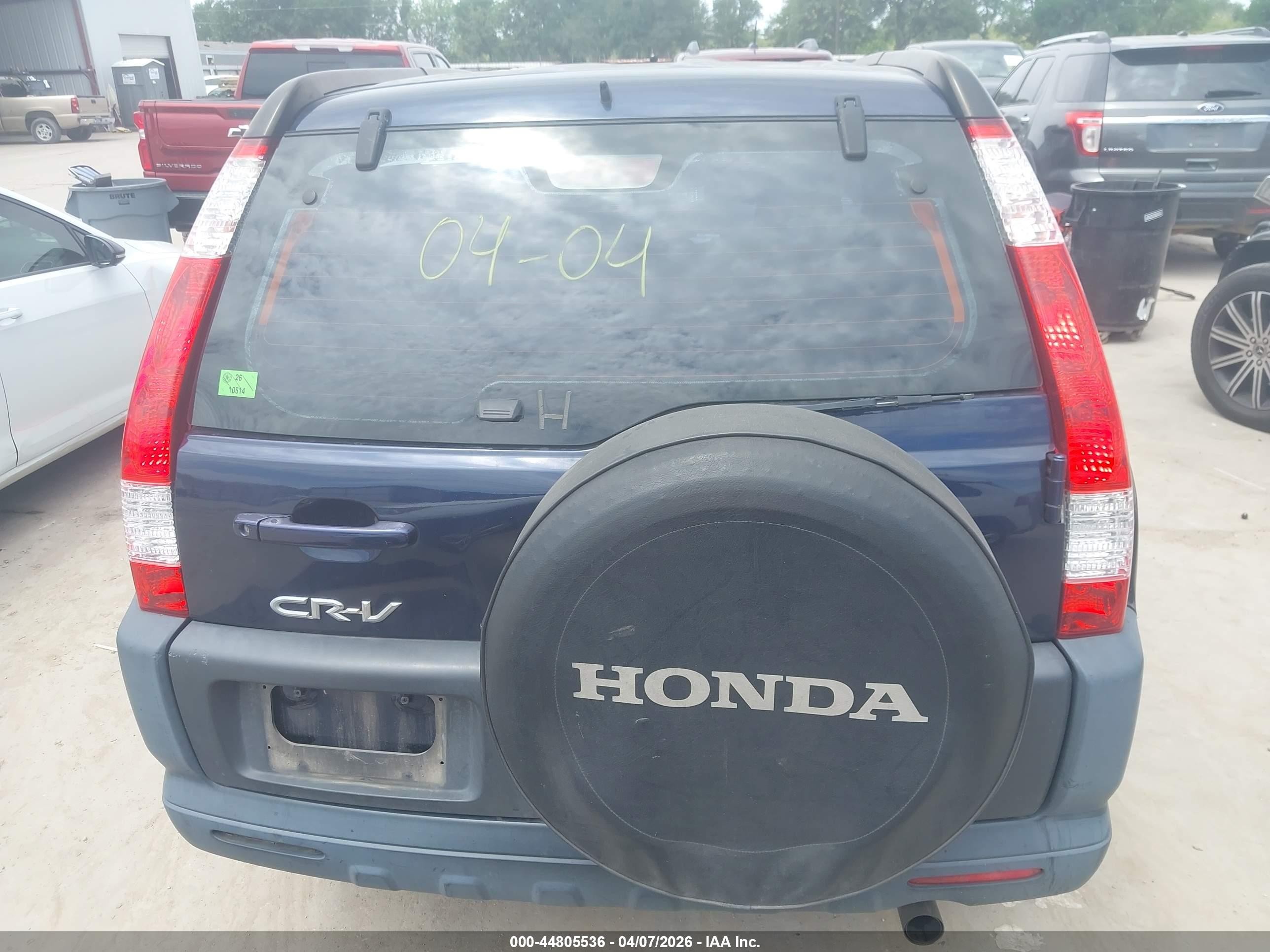 2006 Honda Cr-v Lx Blue vin: JHLRD68566C006975