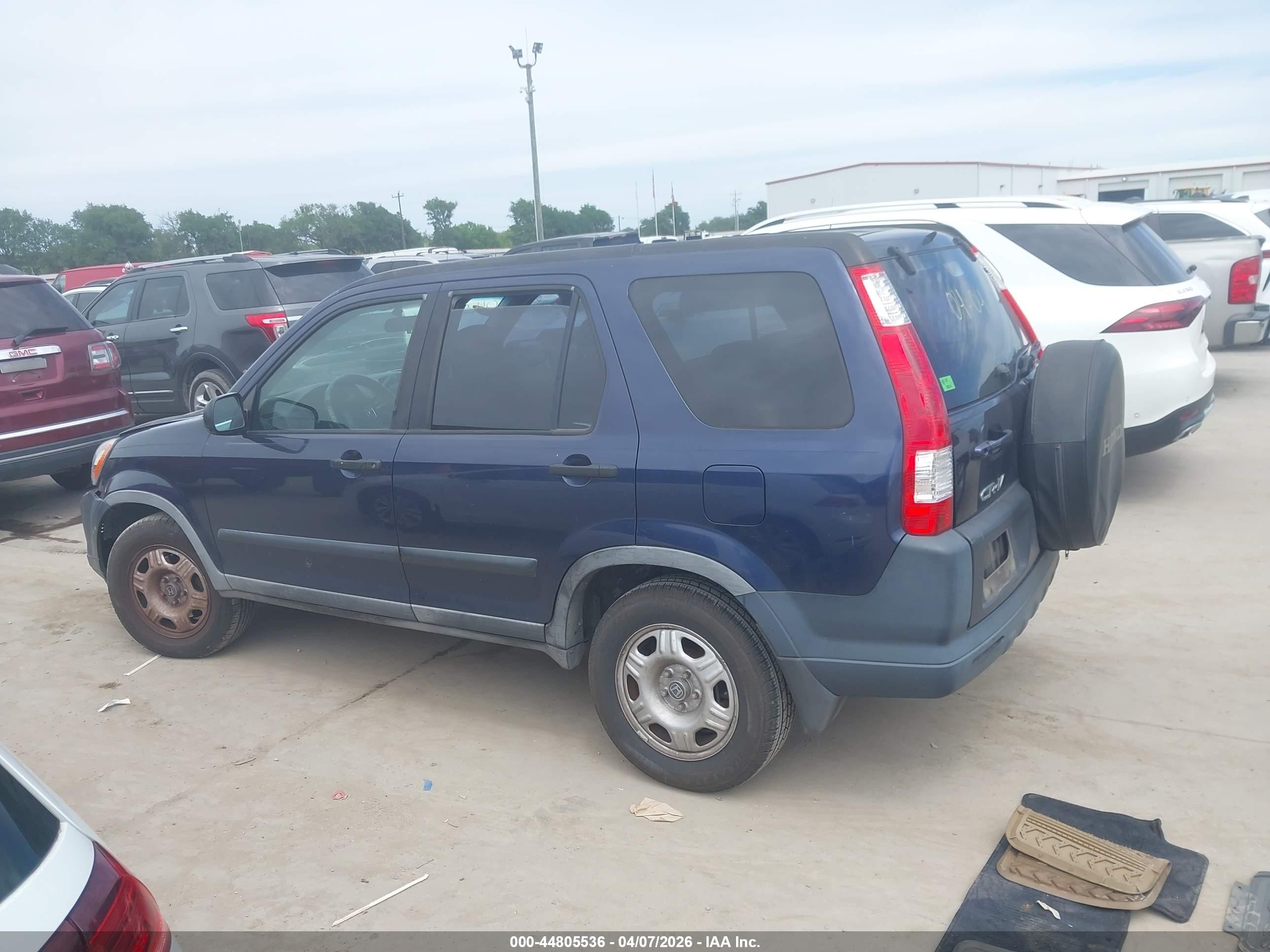 2006 Honda Cr-v Lx Blue vin: JHLRD68566C006975