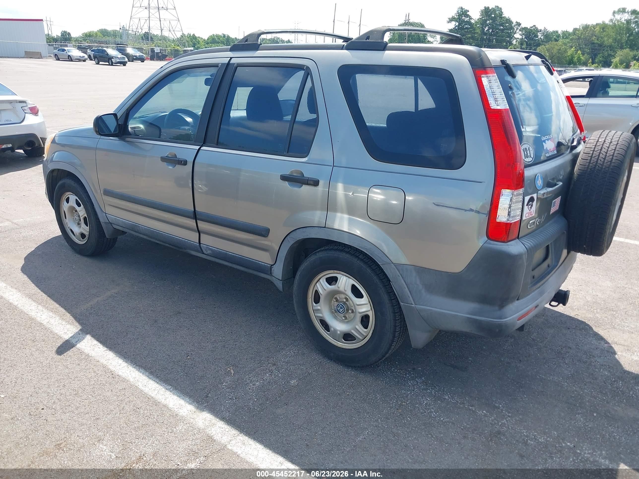 2005 Honda Cr-v Lx Gray vin: JHLRD68575C011990