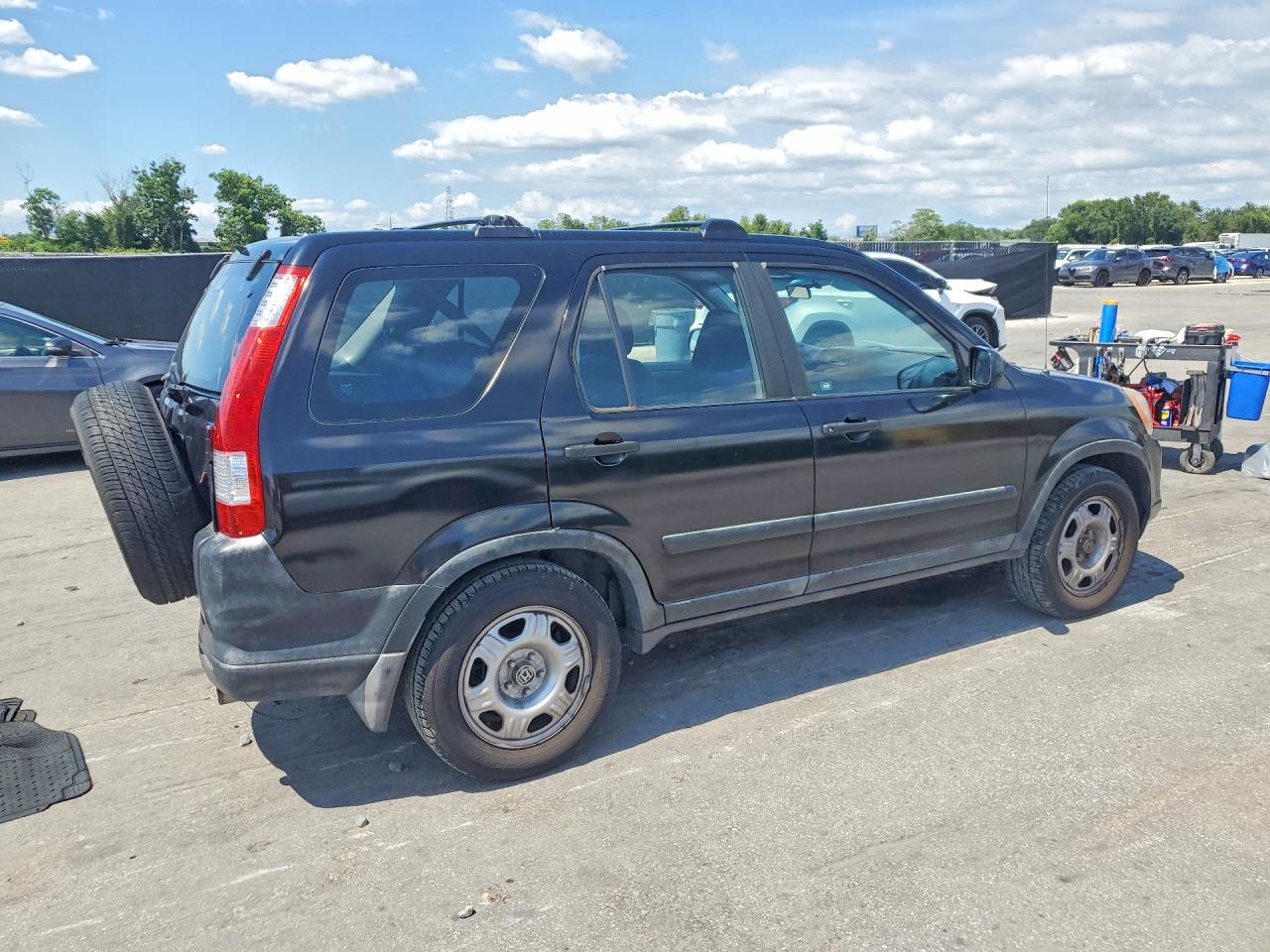 2005 Honda Cr-v Lx Black vin: JHLRD68595C013269