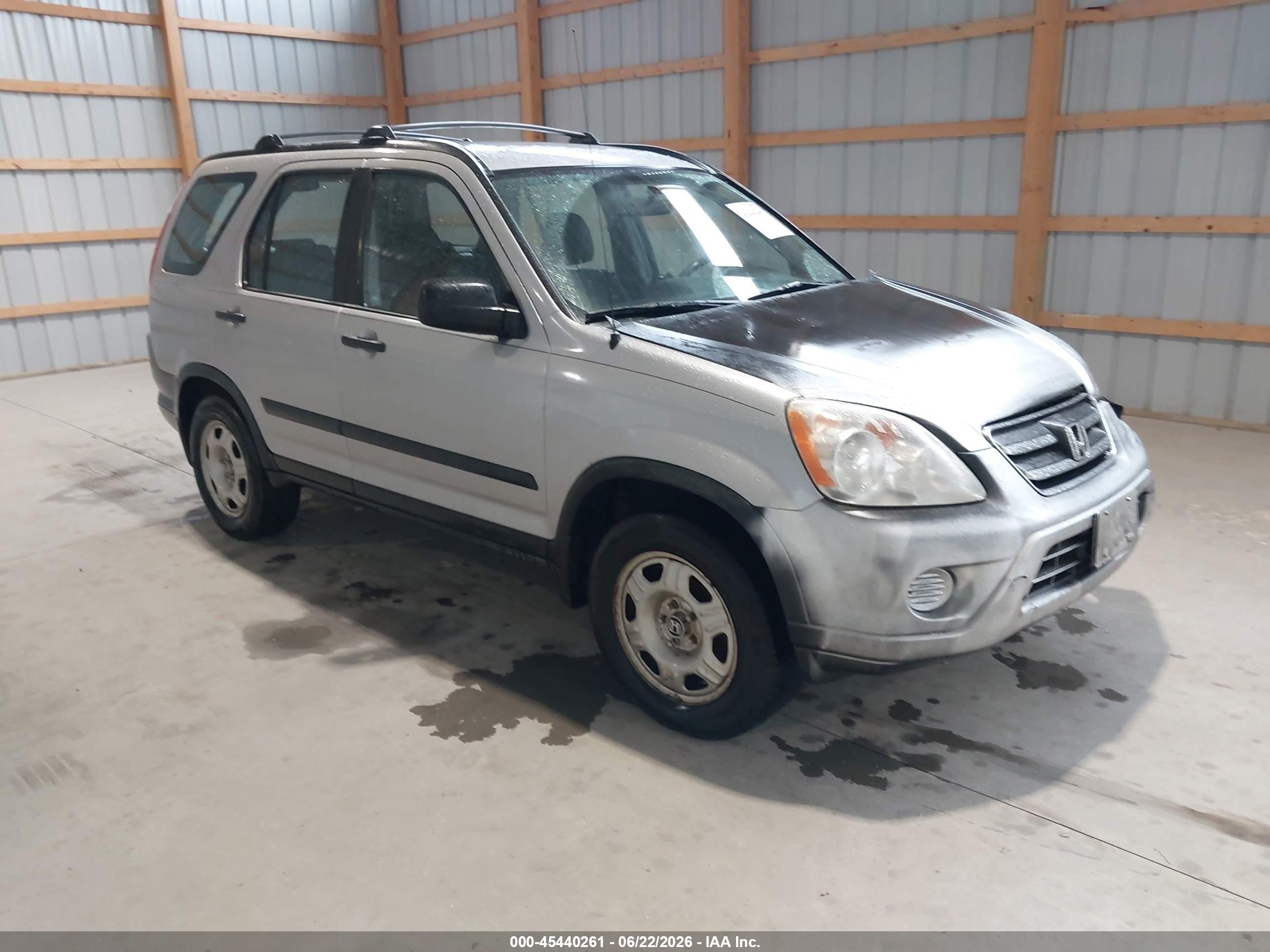 2005 Honda Cr-v Lx Silver vin: JHLRD68595C013577