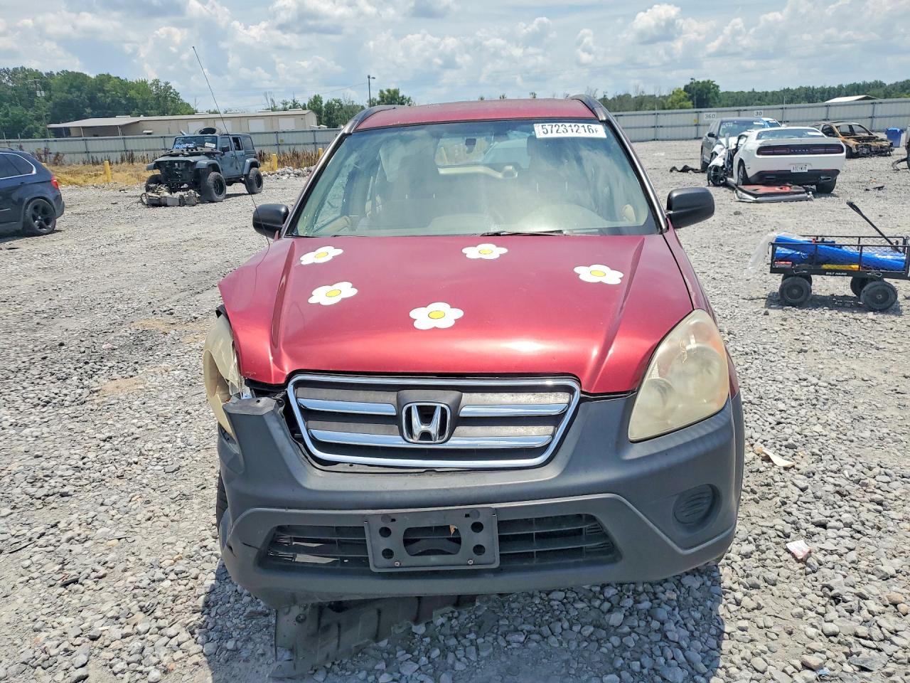 2005 Honda Cr-v Lx Красный vin: JHLRD68595C015104