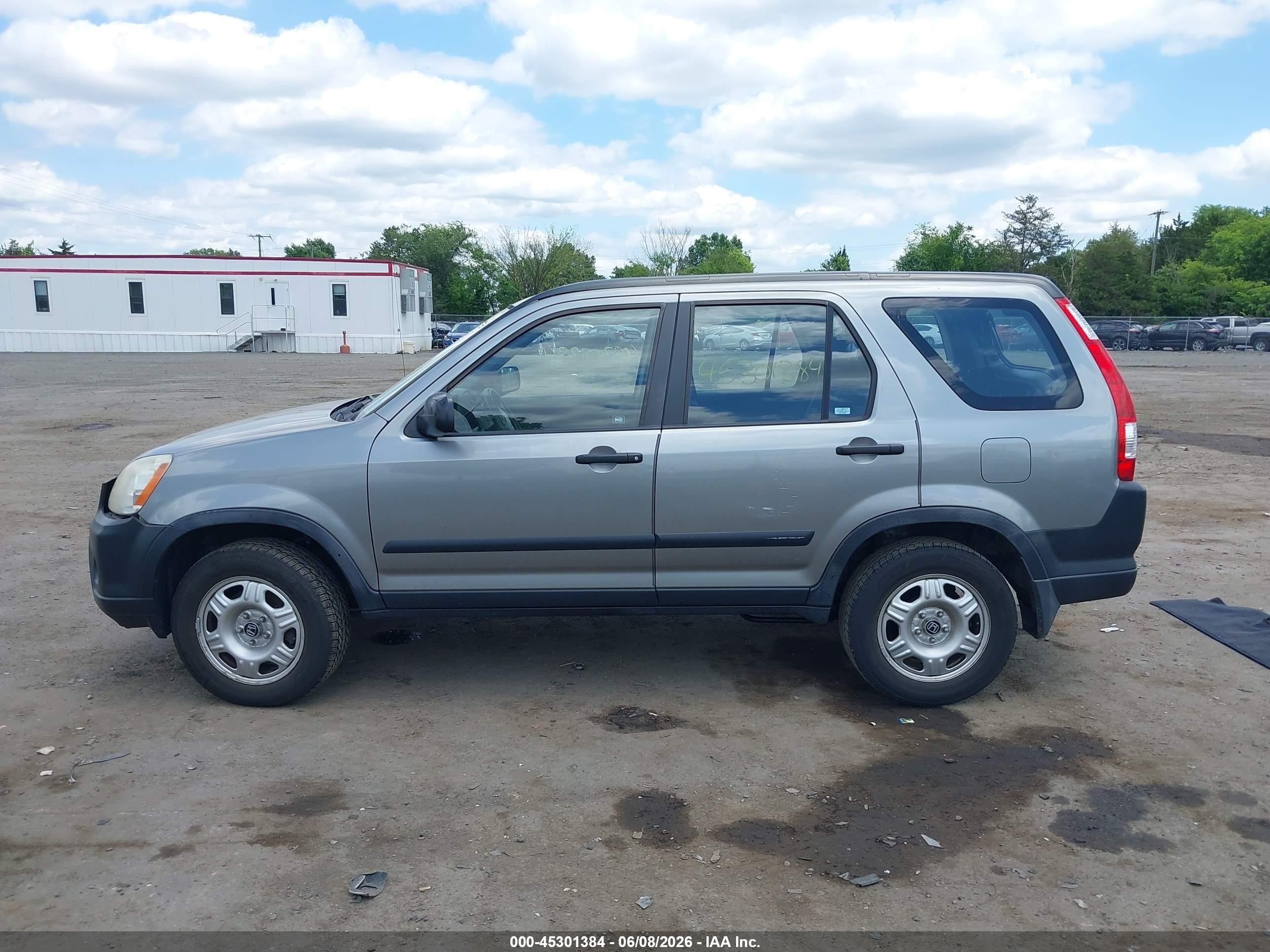 2006 Honda Cr-v Lx Gray vin: JHLRD68596C004394