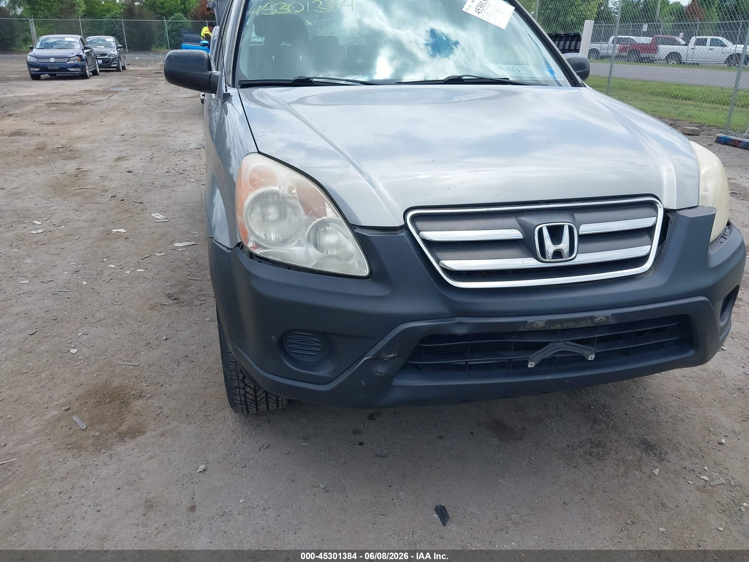 2006 Honda Cr-v Lx Gray vin: JHLRD68596C004394