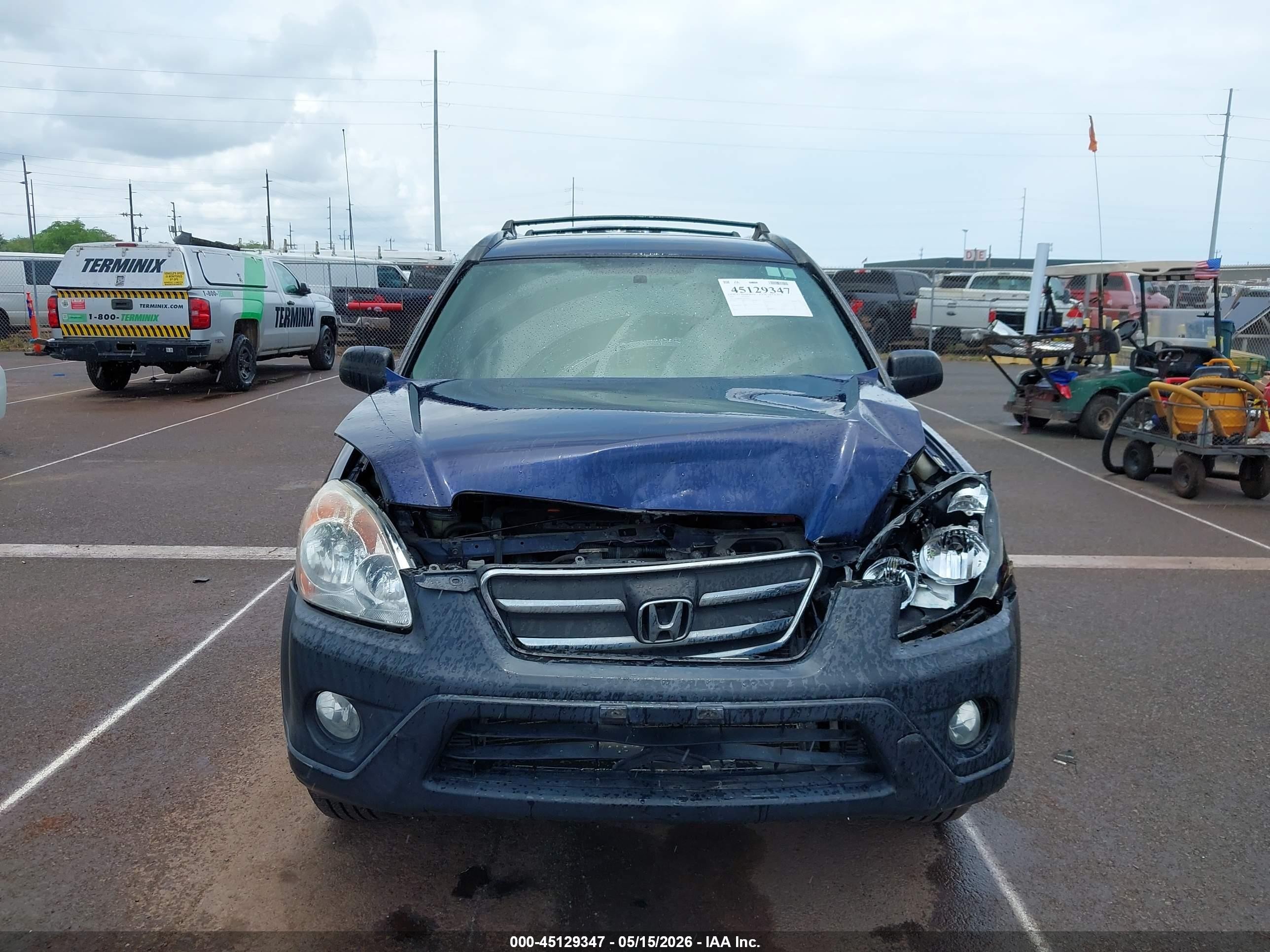 2006 Honda Cr-v Lx Blue vin: JHLRD68596C025732