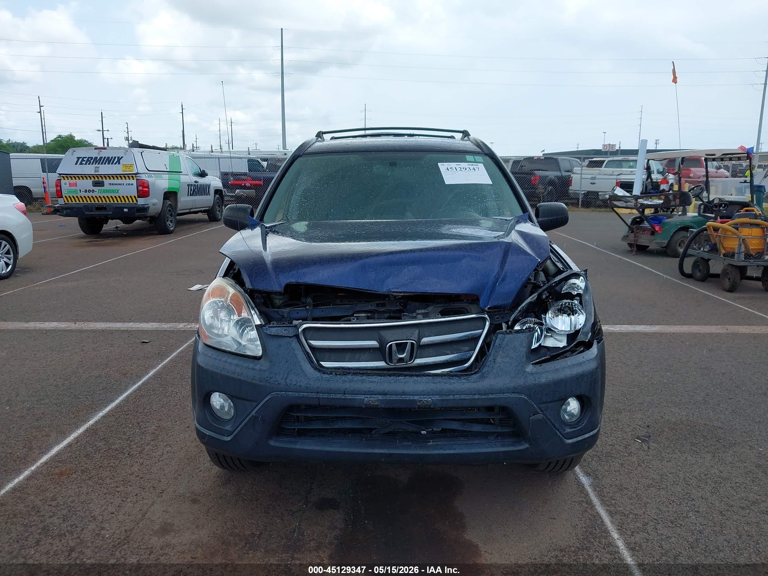 2006 Honda Cr-v Lx Blue vin: JHLRD68596C025732