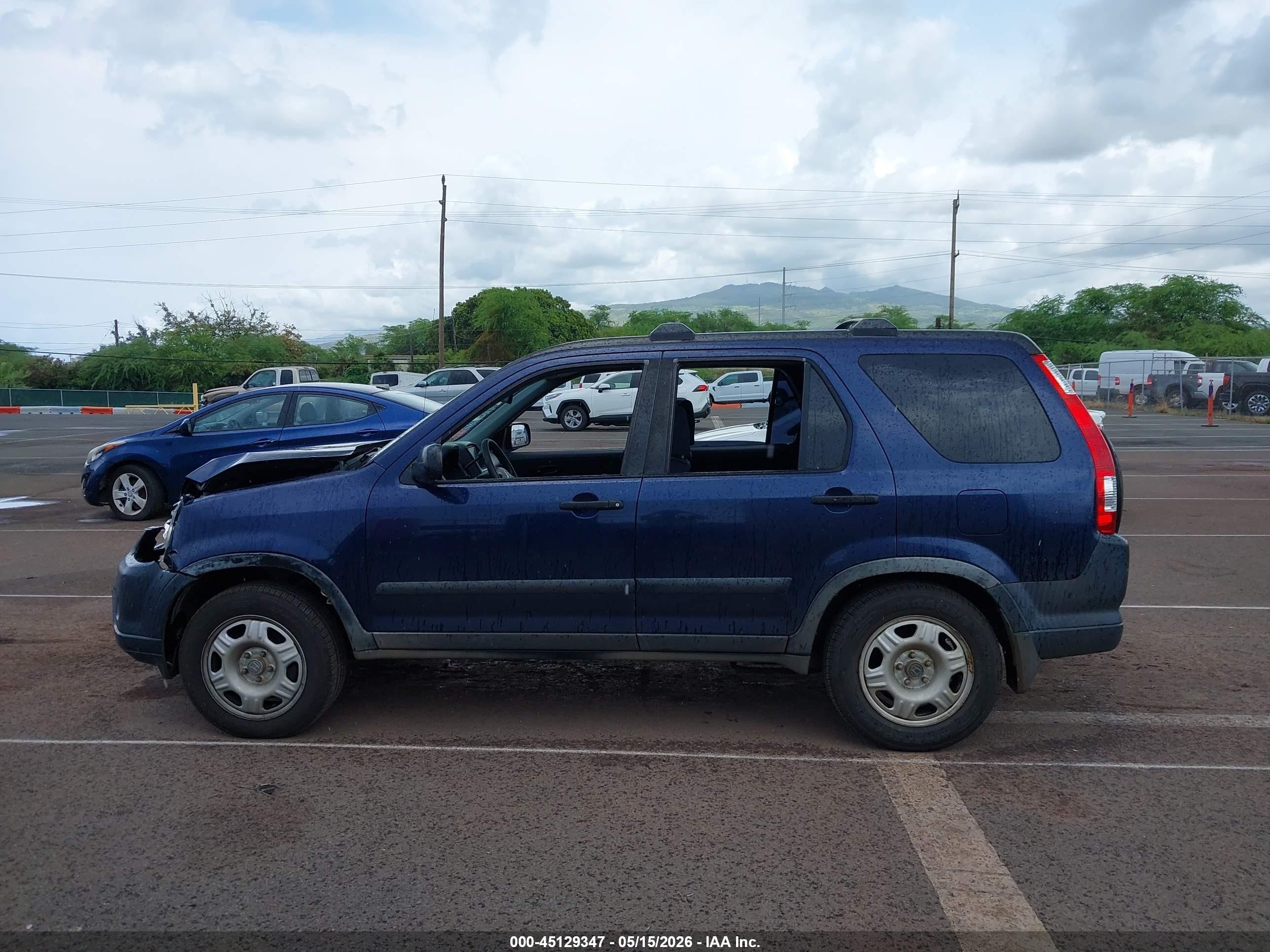 2006 Honda Cr-v Lx Blue vin: JHLRD68596C025732